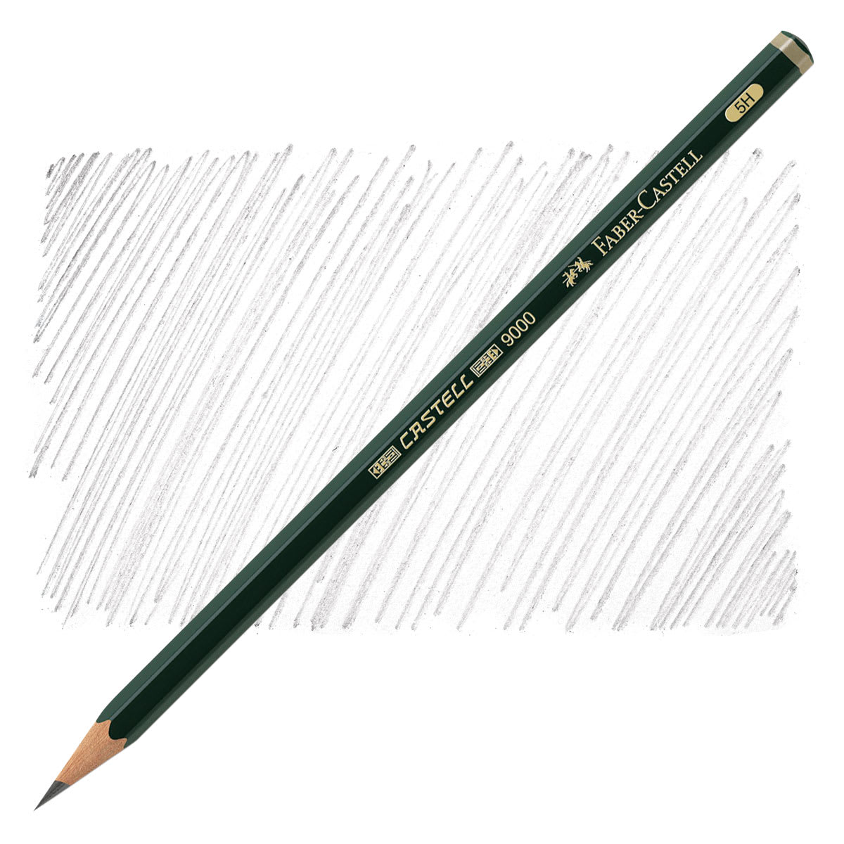 Faber-Castell 9000 Pencil - Graphite, 5H pencil and swatch