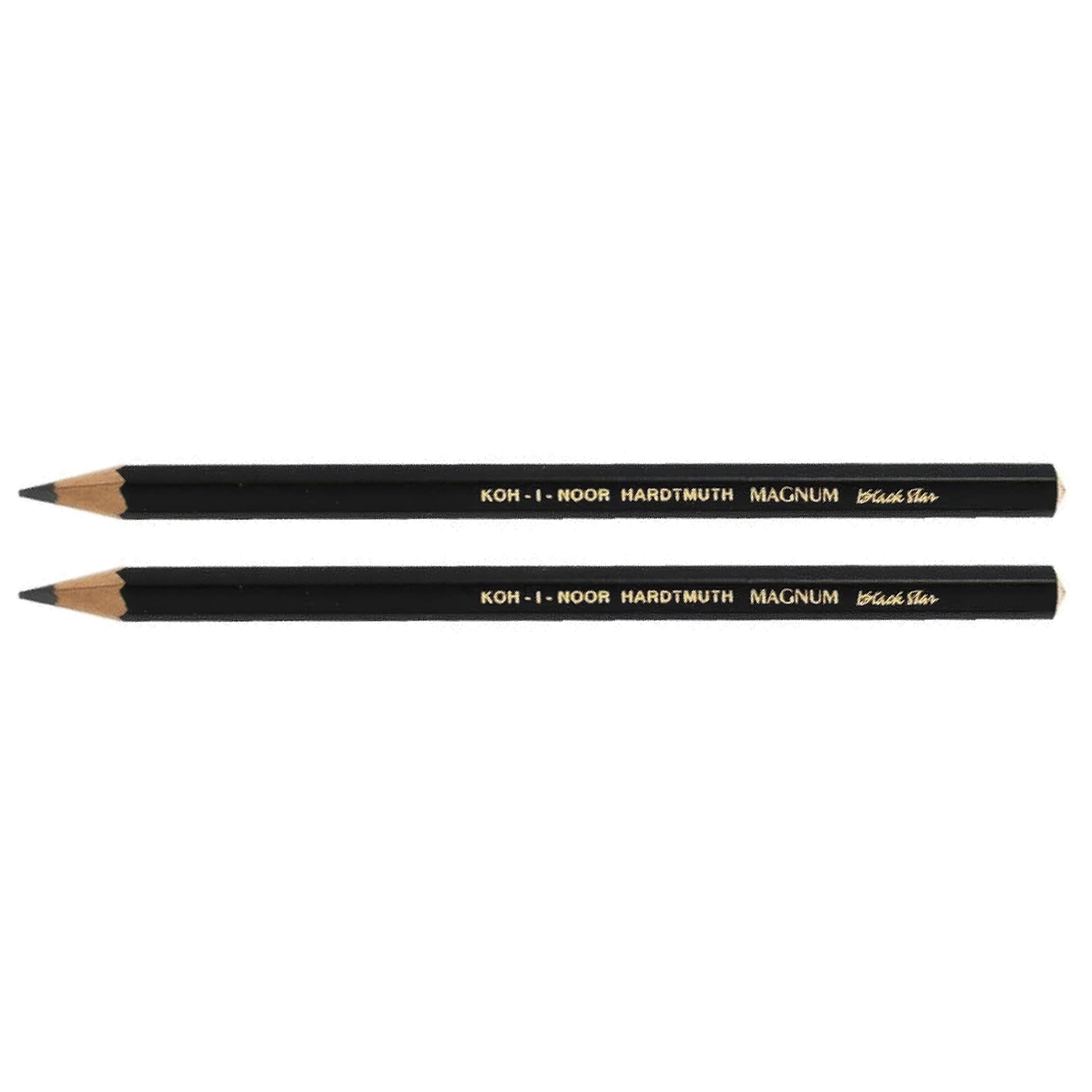 Magnum Black Star Large-Lead Pencils 2-Pencil Set