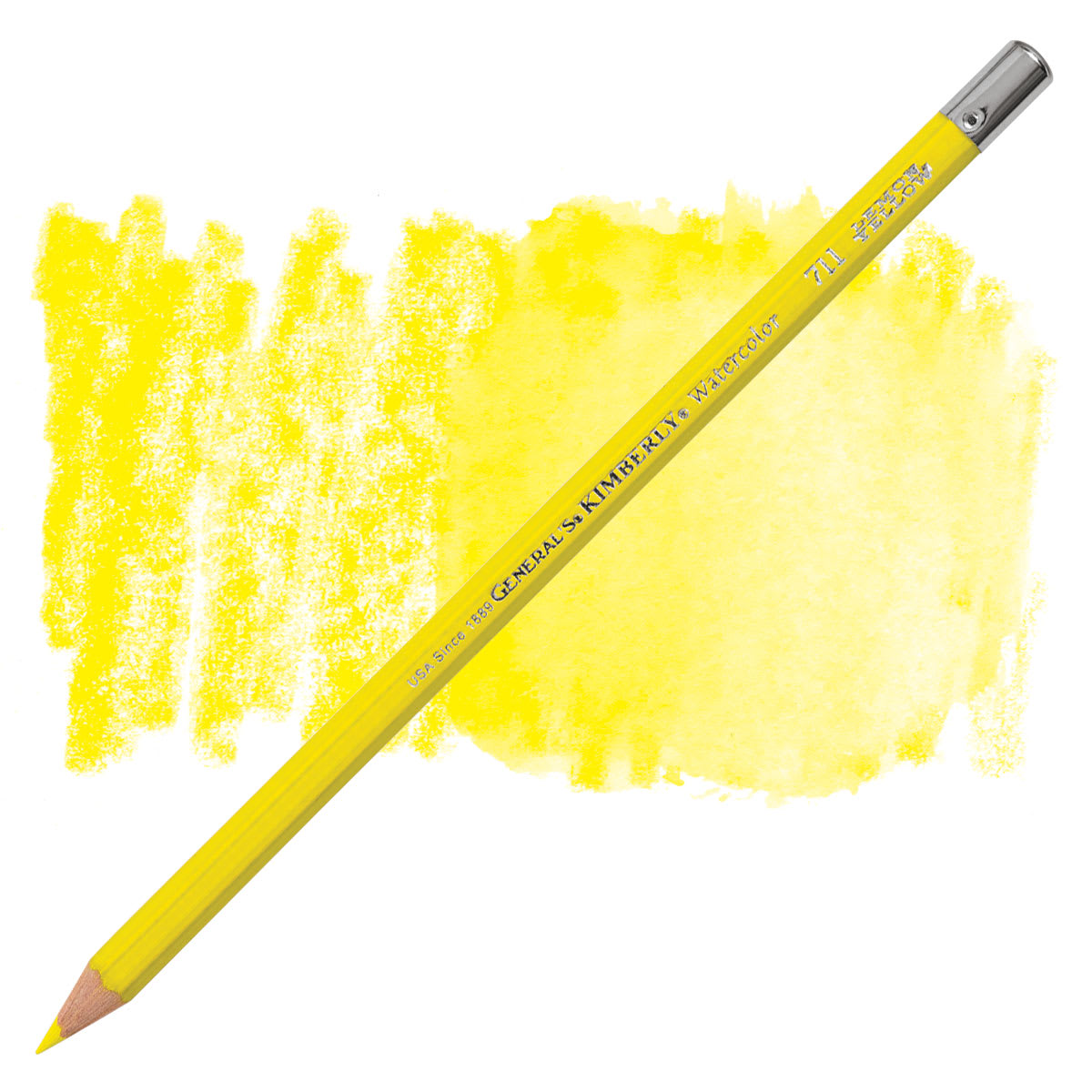 General's Kimberly Watercolor Pencil - Lemon Yellow pencil and swatch