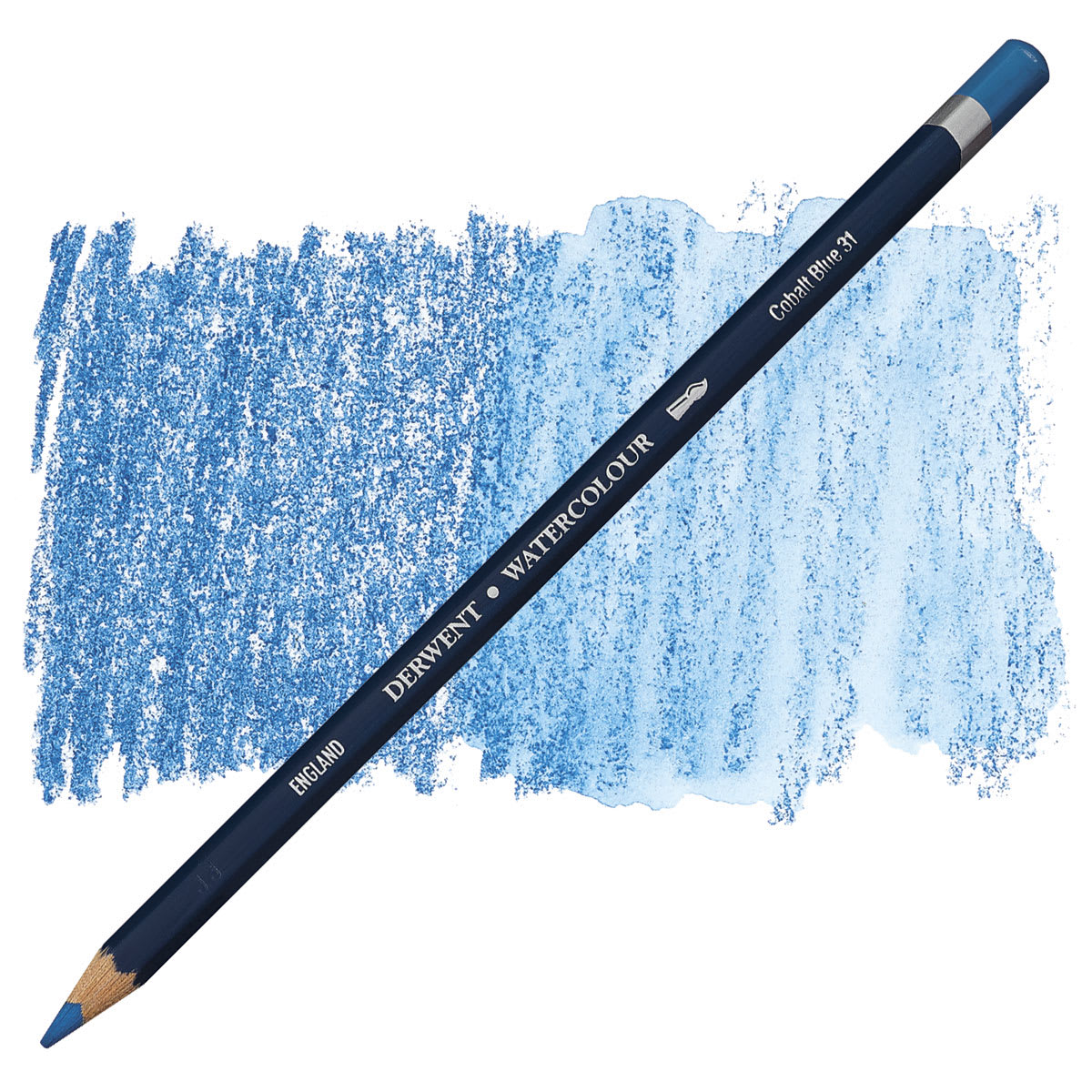Derwent Watercolor Pencil - Cobalt Blue pencil and swatch