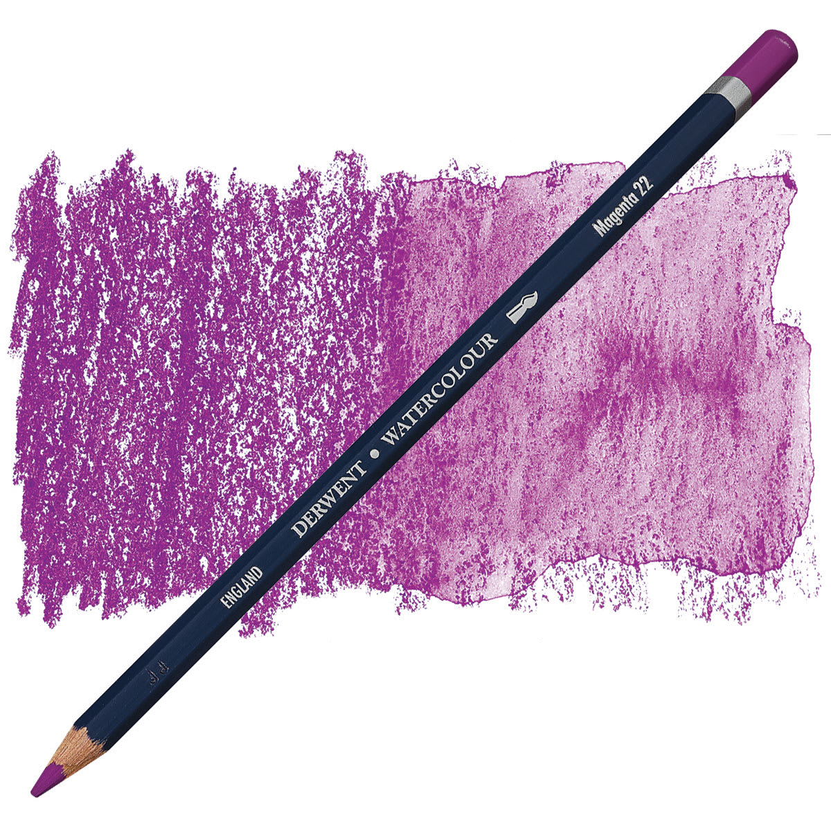 Derwent Watercolor Pencil - Magenta pencil and swatch