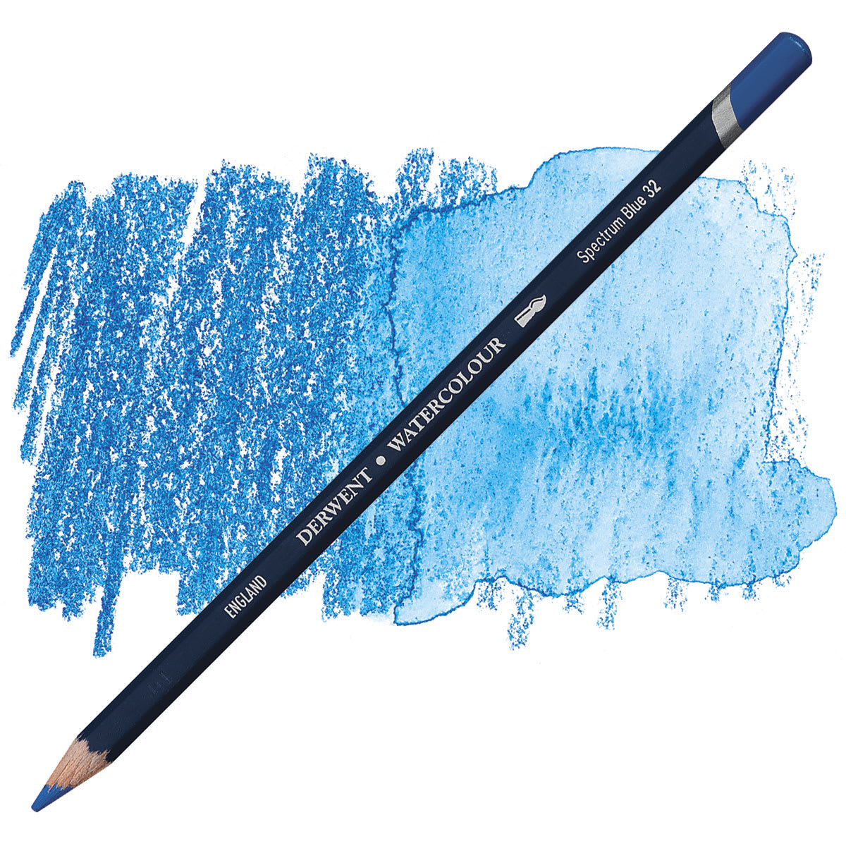 Derwent Watercolor Pencil - Spectrum Blue pencil and swatch