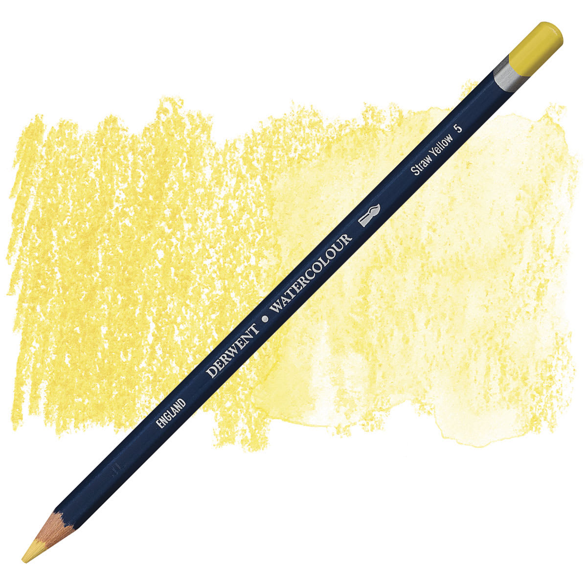 Derwent Watercolor Pencil - Straw Yellow pencil and swatch