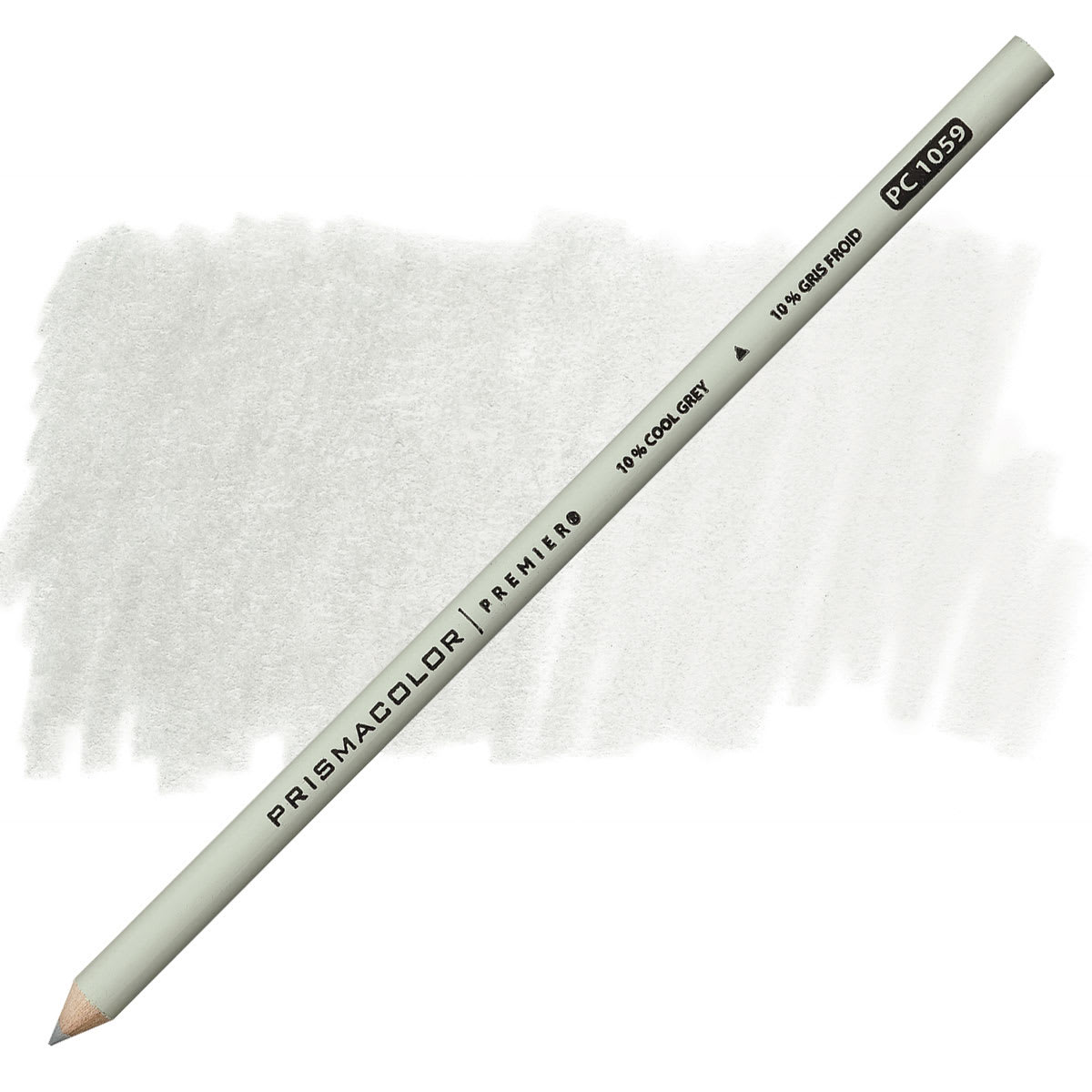 Prismacolor Premier Colored Pencil  - Cool Grey 10% pencil and swatch