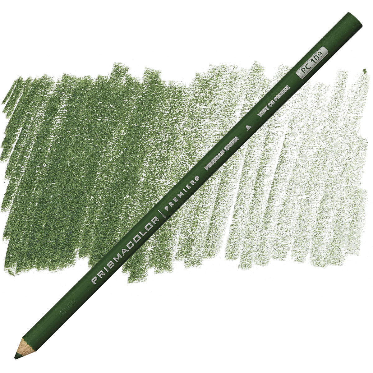Prismacolor Premier Colored Pencil - Prussian Green pencil and swatch