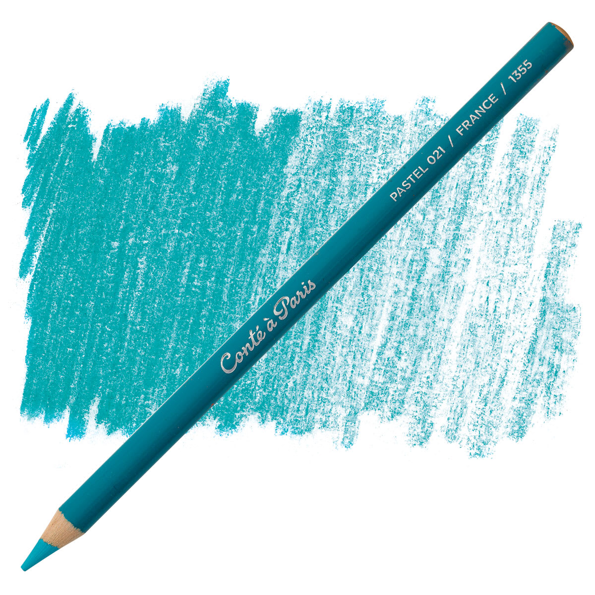 Conté à Paris Pastel Pencil - Green Blue pencil and swatch