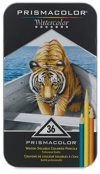 Prismacolor Watercolor Pencil Sets- Set of 36, Front Cover