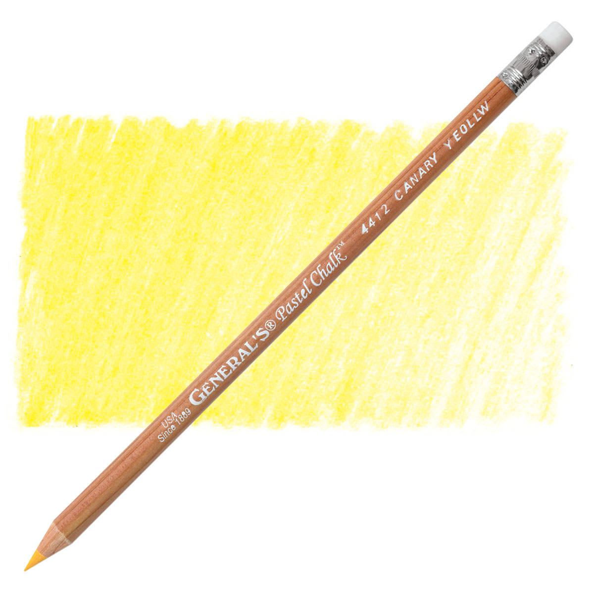 General's Pastel Chalk Pencil - Canary Yellow pencil and swatch