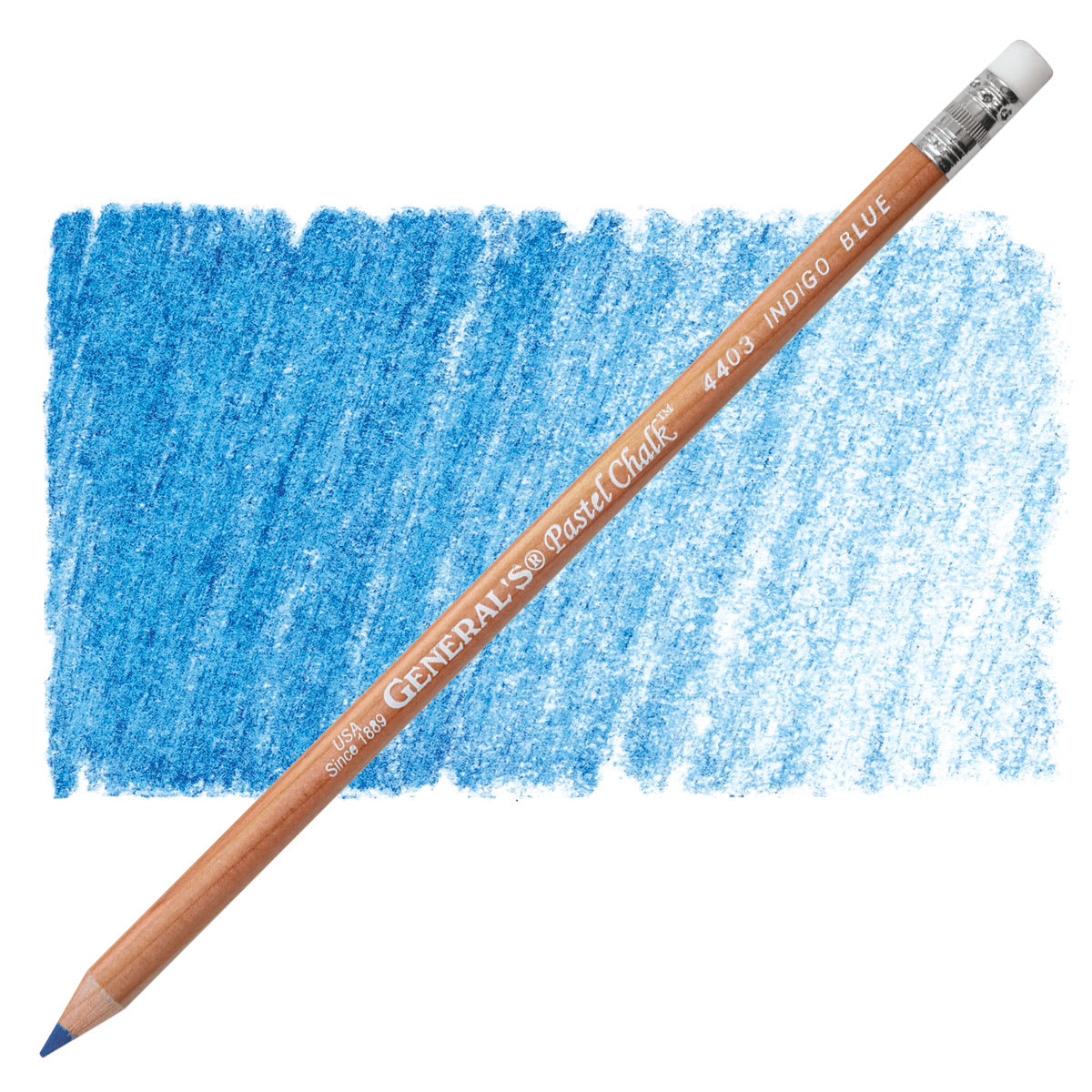 General's Pastel Chalk Pencil - Indigo Blue pencil and swatch