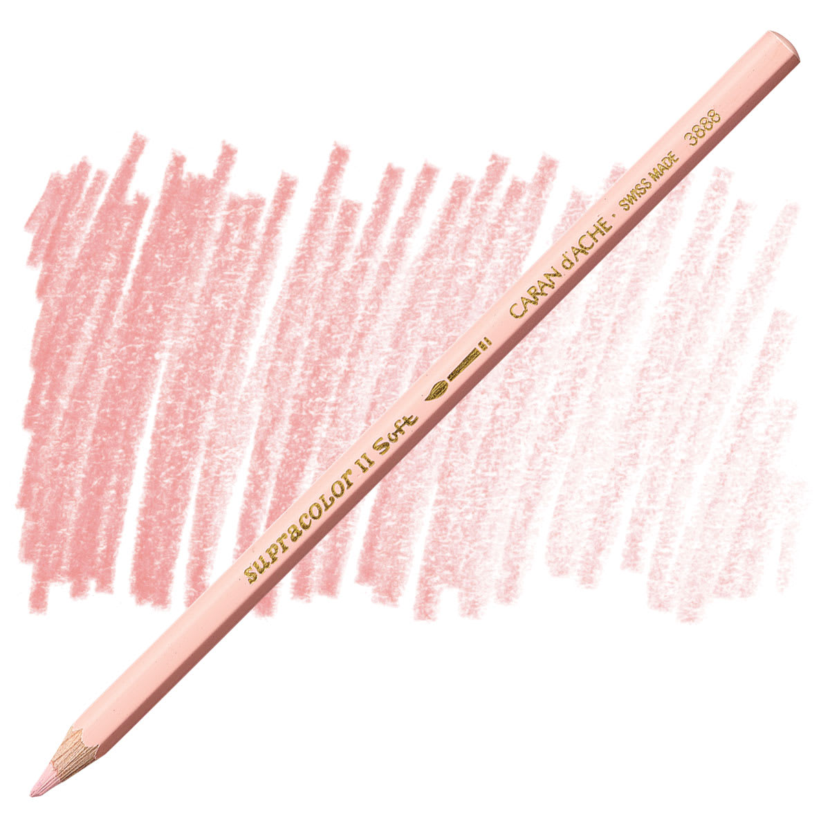 Caran d'Ache Supracolor Soft Aquarelle Pencil - Granite Rose pencil and swatch