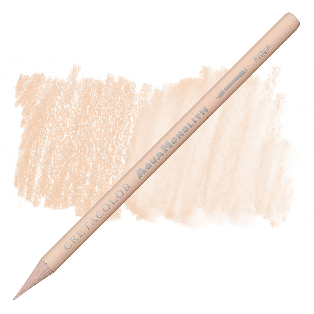 Cretacolor Aqua Monolith Woodless Watercolor Pencil - Tan Light pencil and swatch