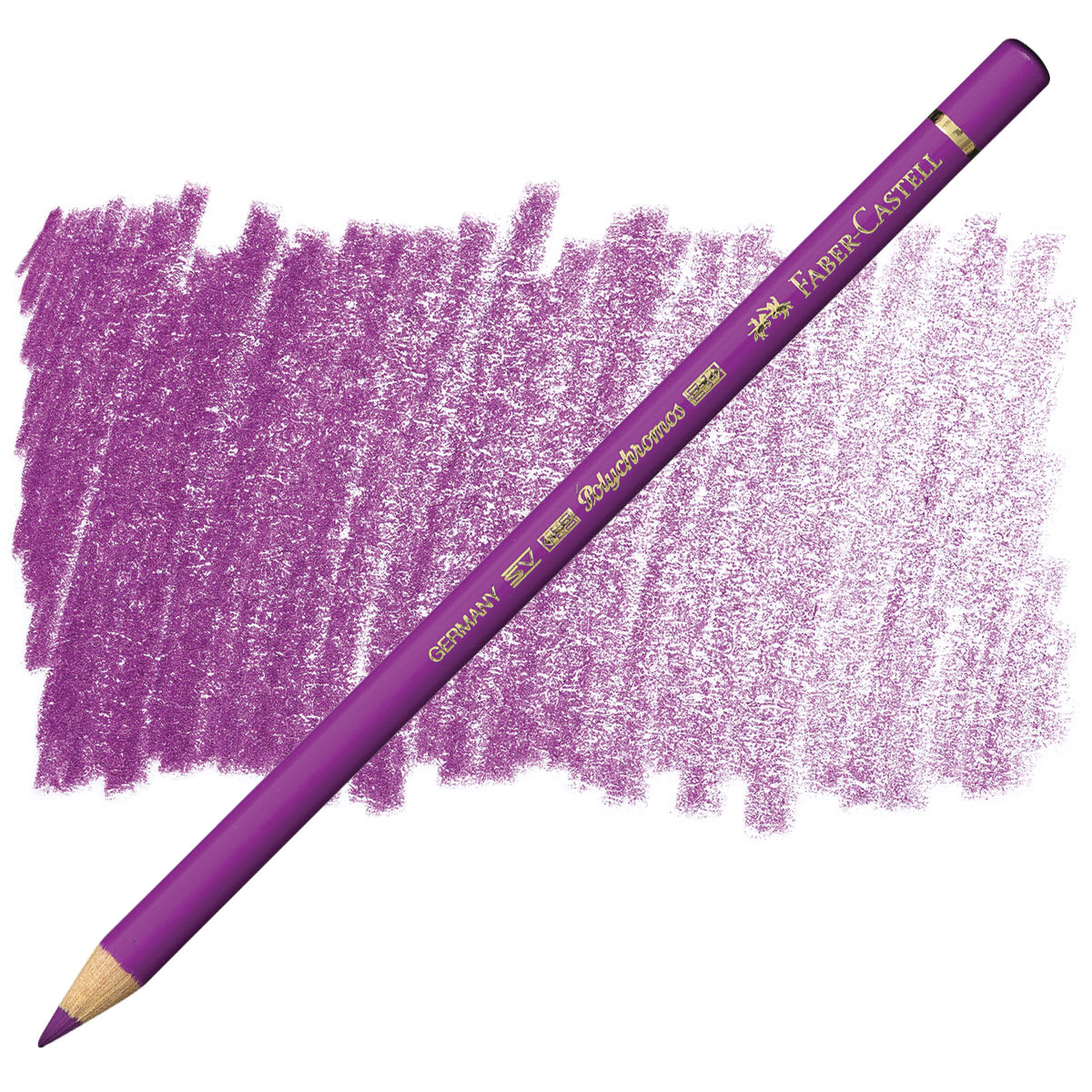 Faber-Castell Polychromos Pencil - Crimson pencil and swatch