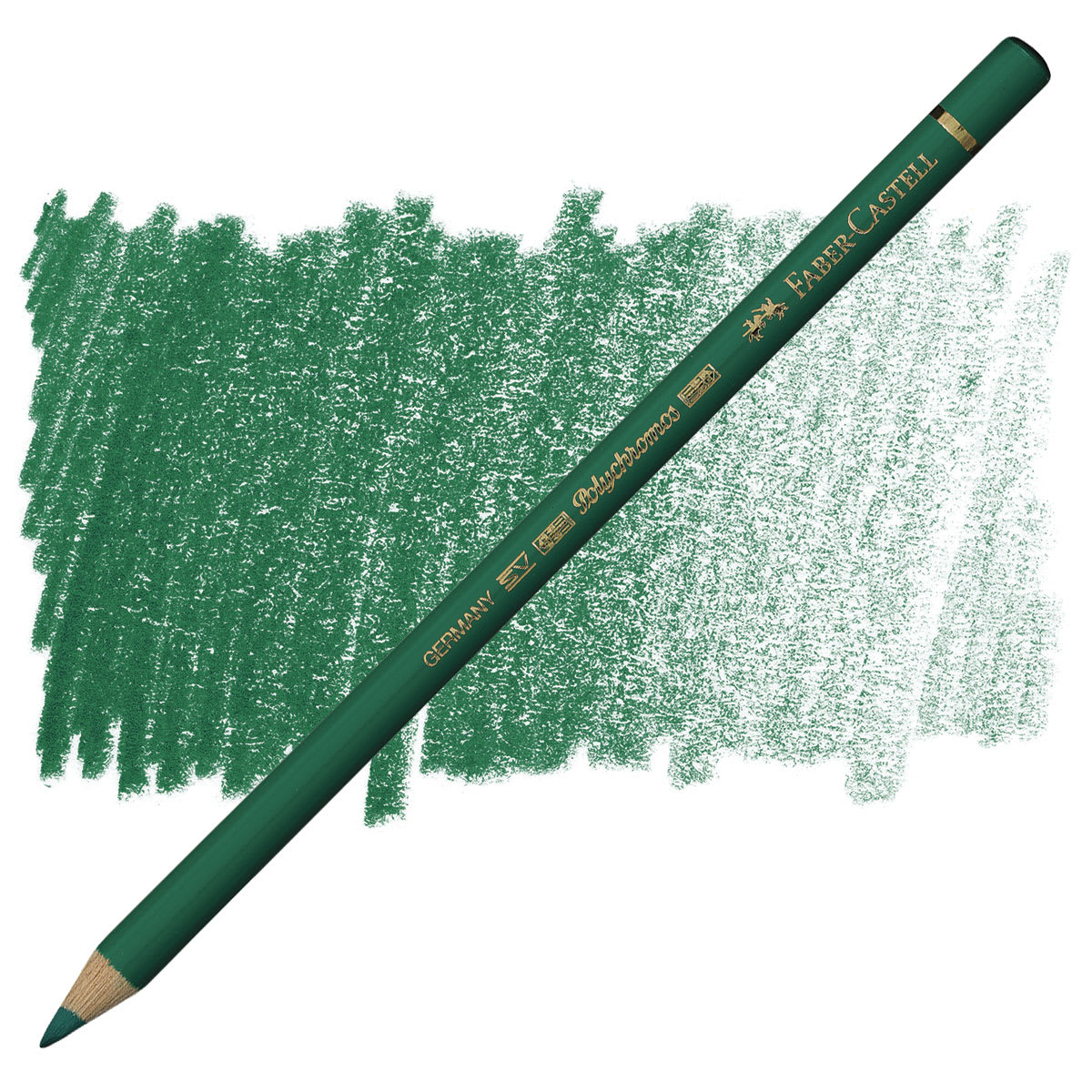 Faber-Castell Polychromos Pencil - Dark Phthalo Green pencil and swatch