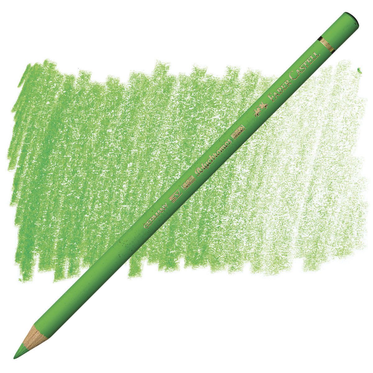 Faber-Castell Polychromos Pencil - Grass Green pencil and swatch