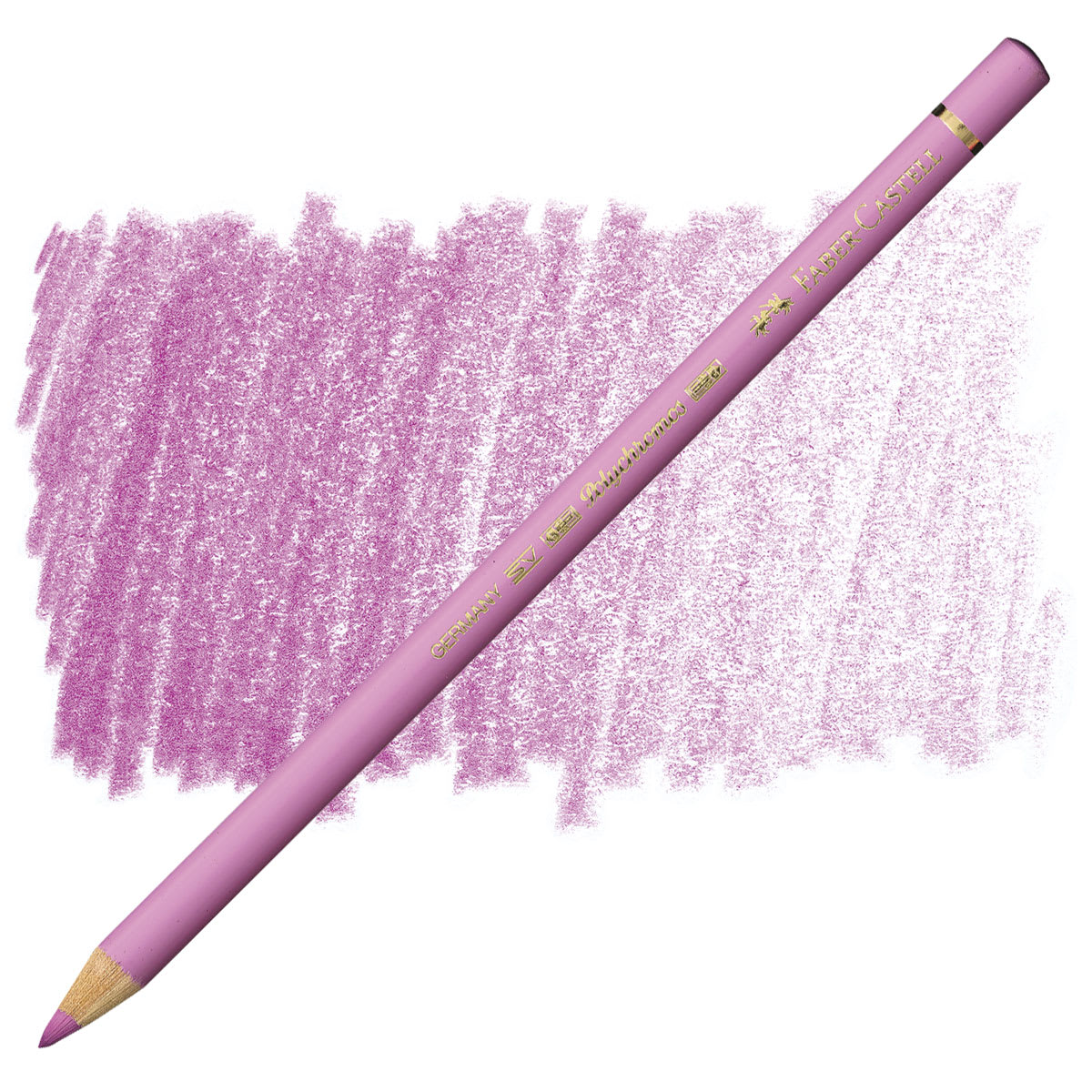 Faber-Castell Polychromos Pencil - Light Magenta pencil and swatch