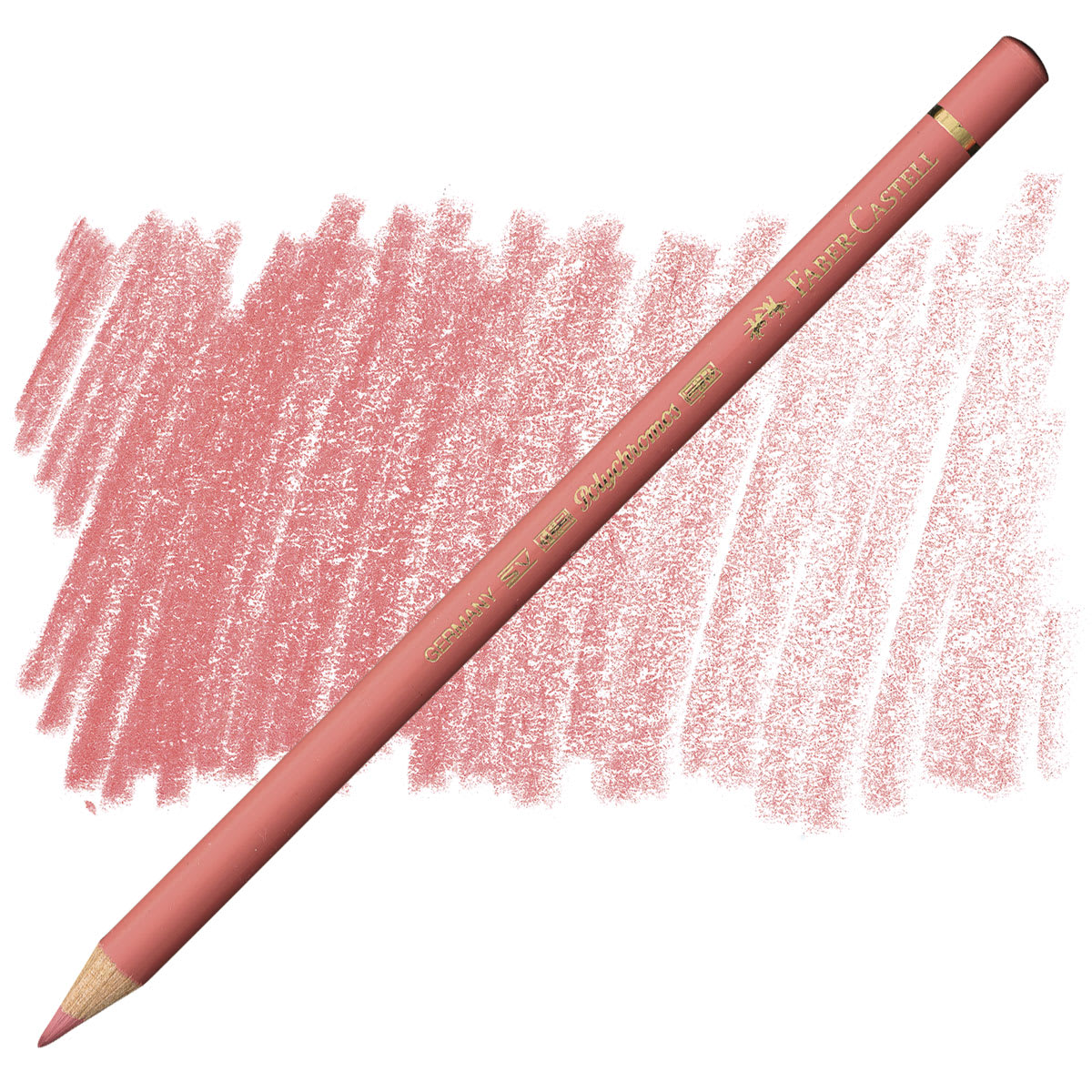 Faber-Castell Polychromos Pencil - Coral  pencil and swatch