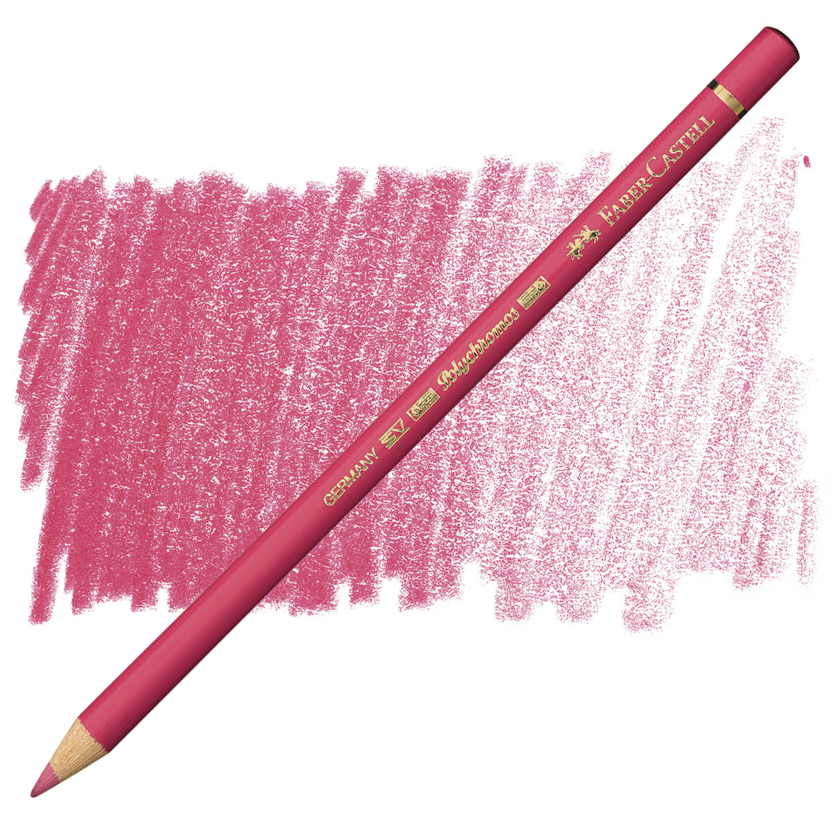 Faber-Castell Polychromos Pencil - Rose Carmine pencil and swatch