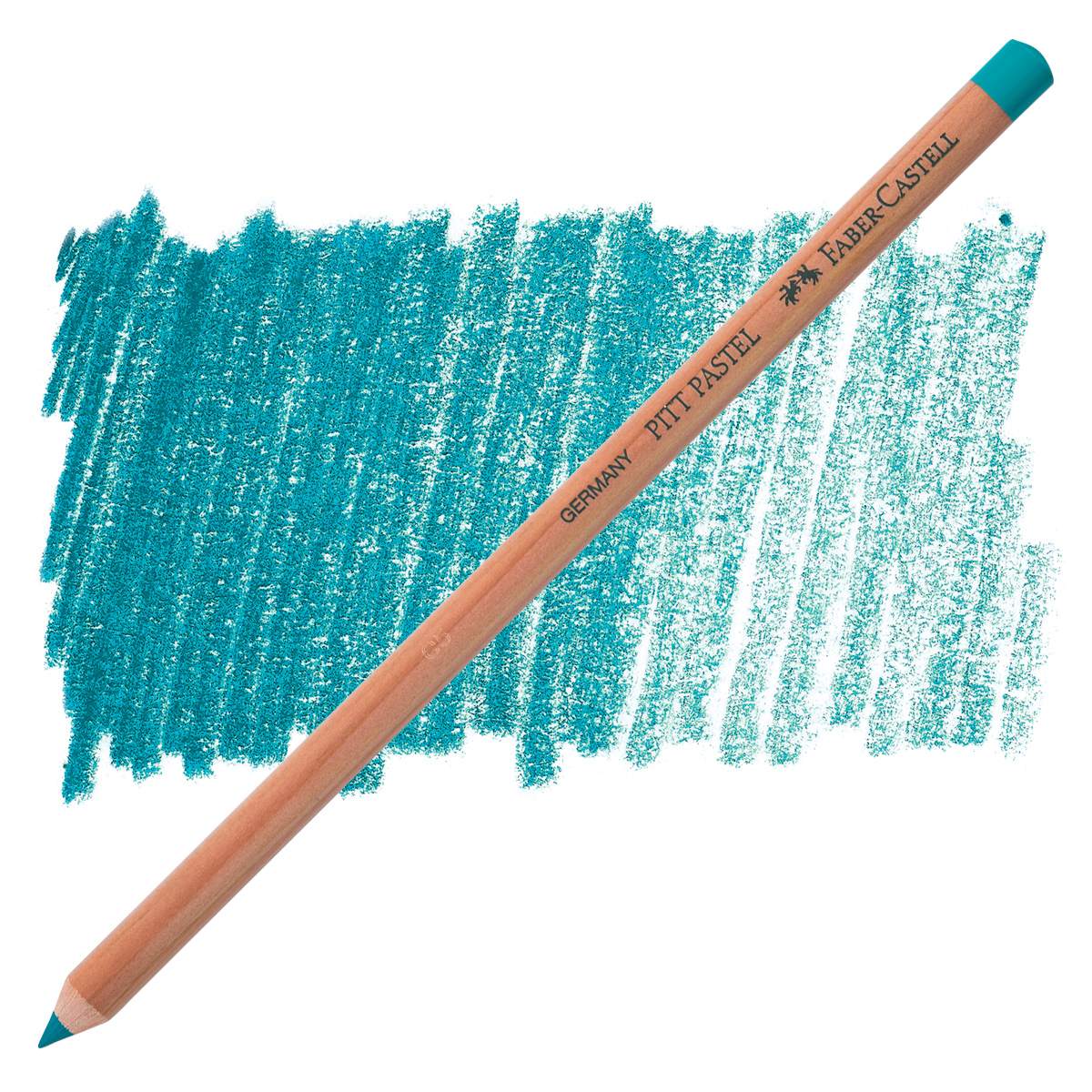 Faber-Castell Pitt Pastel Pencil - Cobalt Green pencil and swatch
