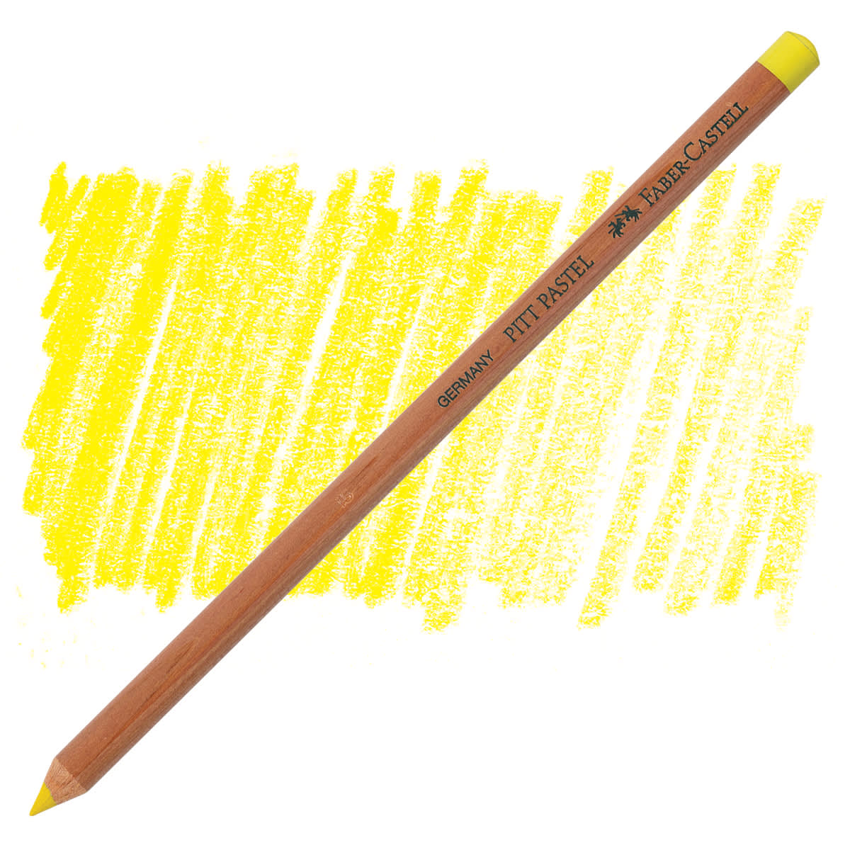 Faber-Castell Pitt Pastel Pencil - Light Chrome Yellow pencil and swatch