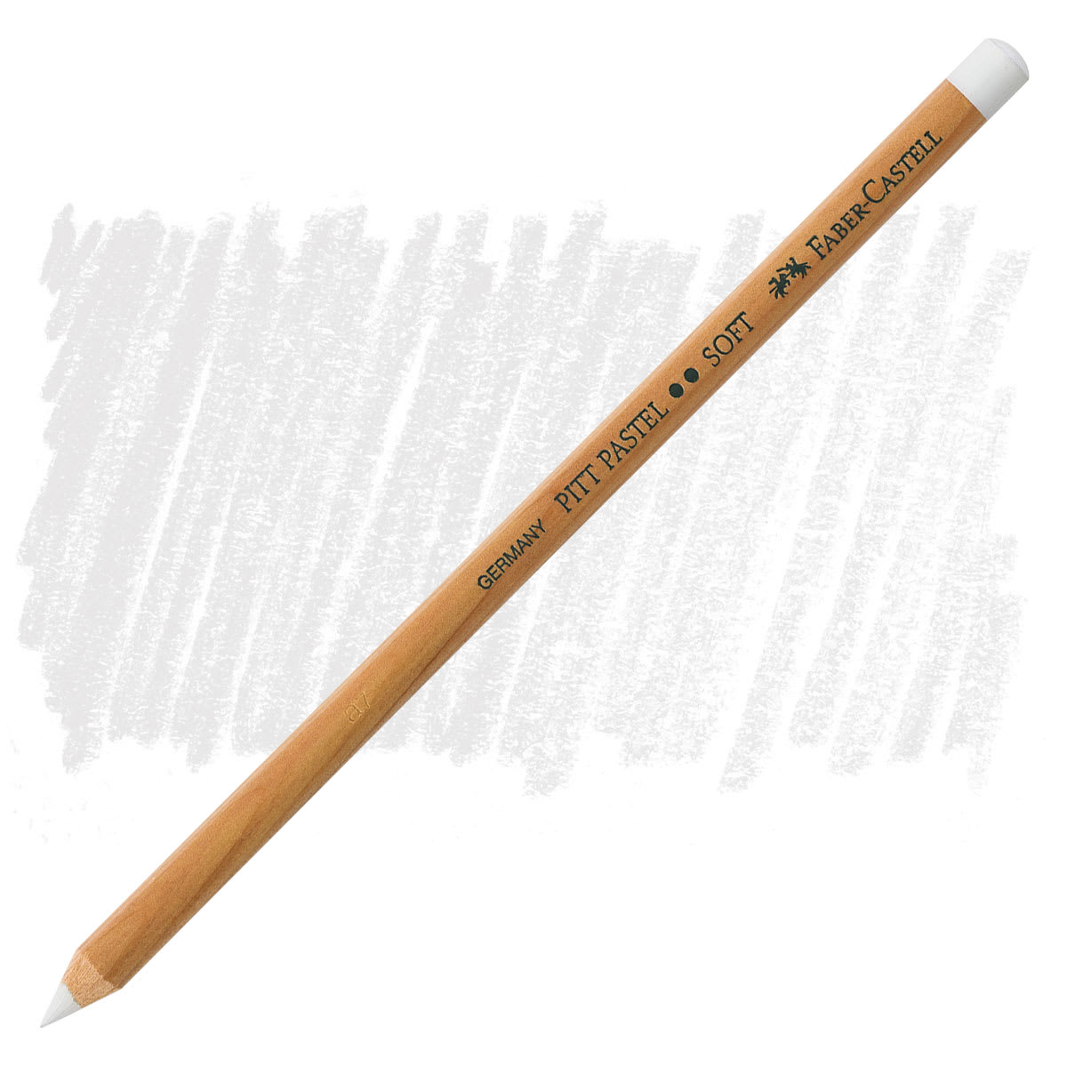 Faber-Castell Pitt Pastel Pencil - White (soft) pencil and swatch