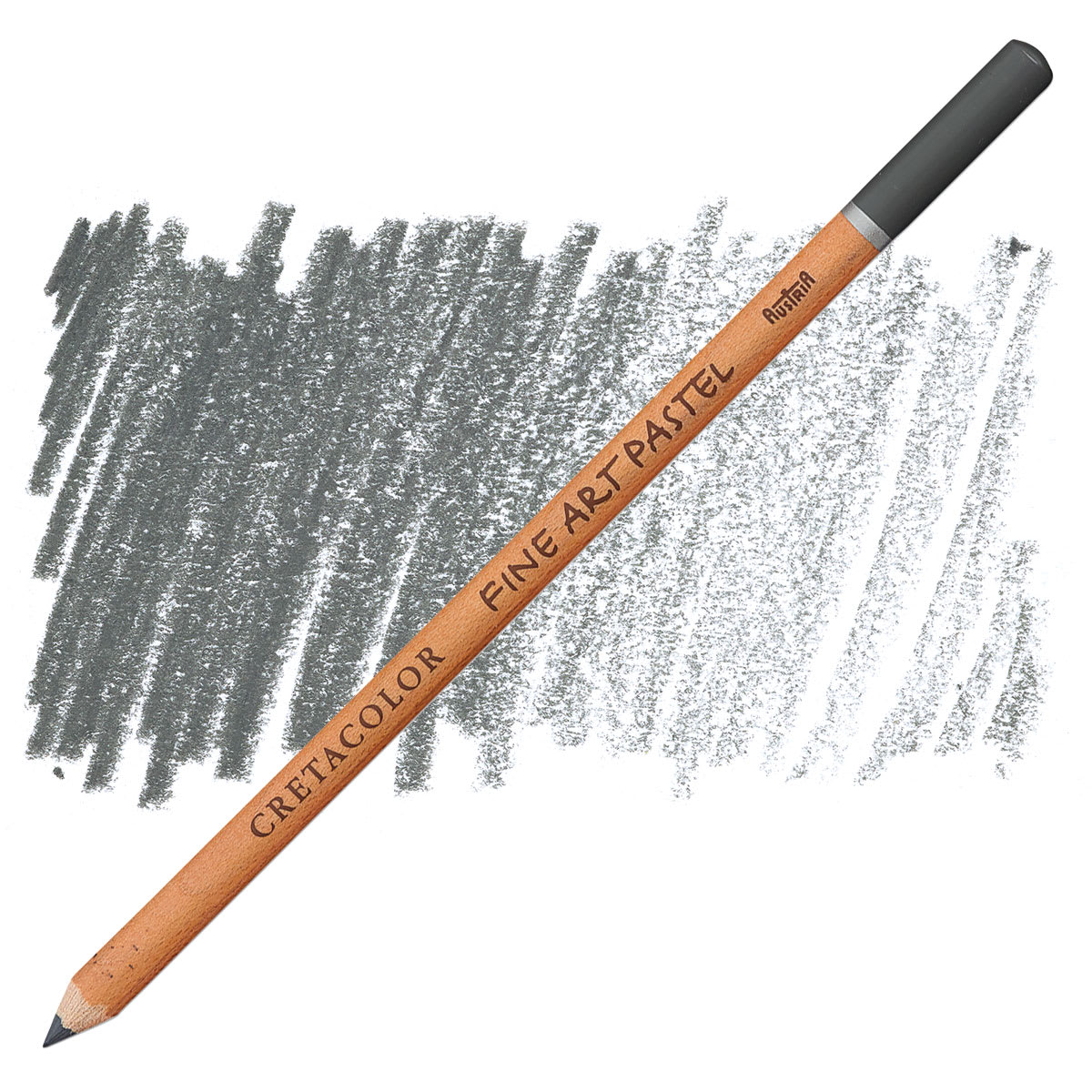 Cretacolor Fine Art Pastel Pencil - Dark Gray pencil and swatch