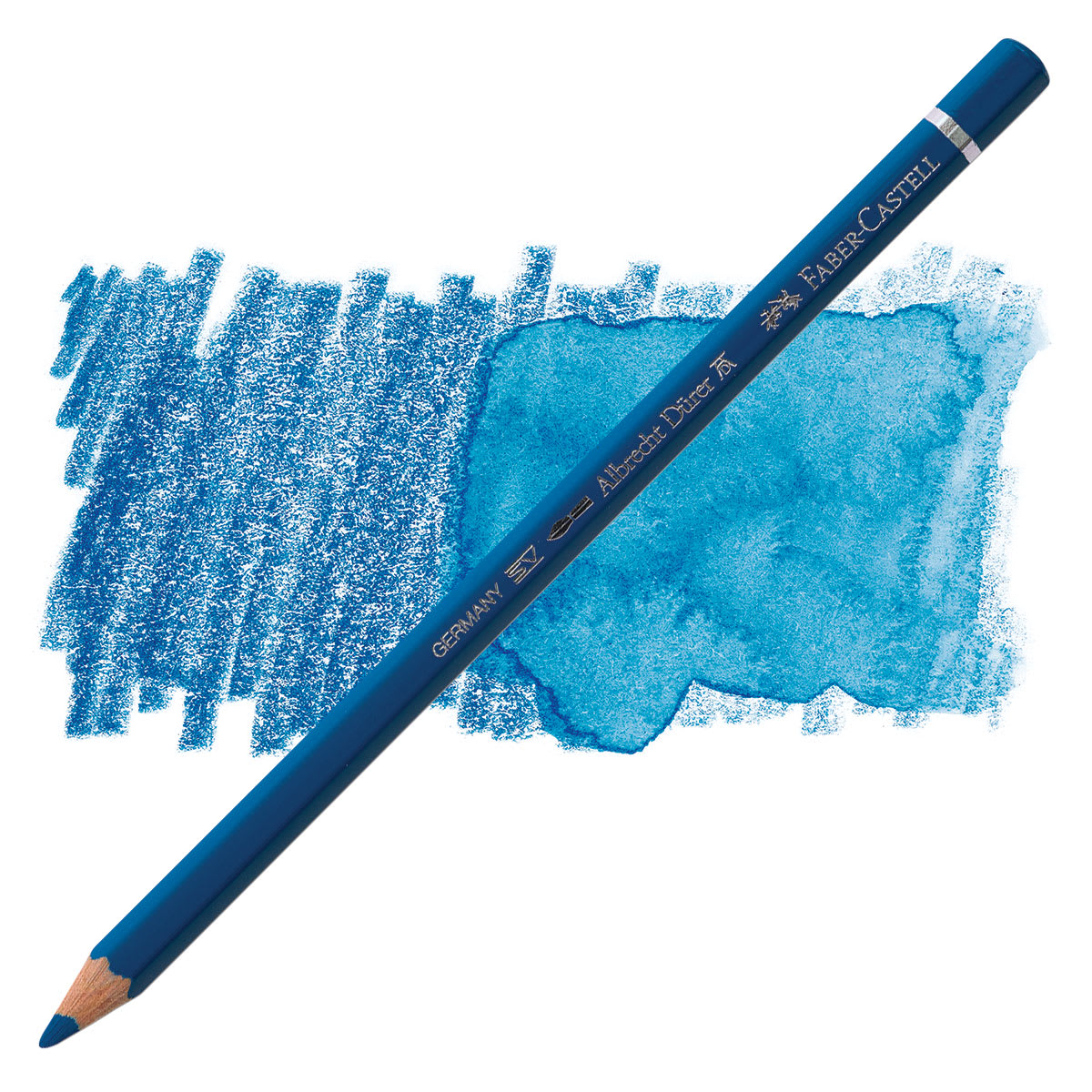 Faber-Castell Albrecht Durer Watercolor Pencil - Bluish Turquoise pencil and swatch