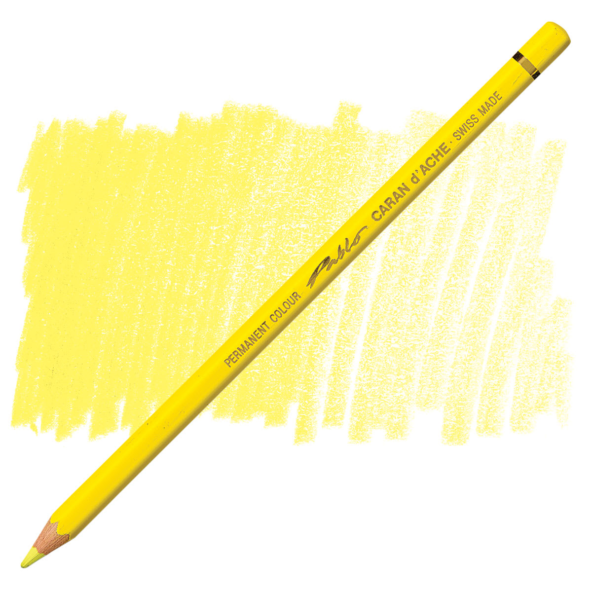 Caran d'Ache Pablo Colored Pencil - Lemon Yellow pencil and swatch