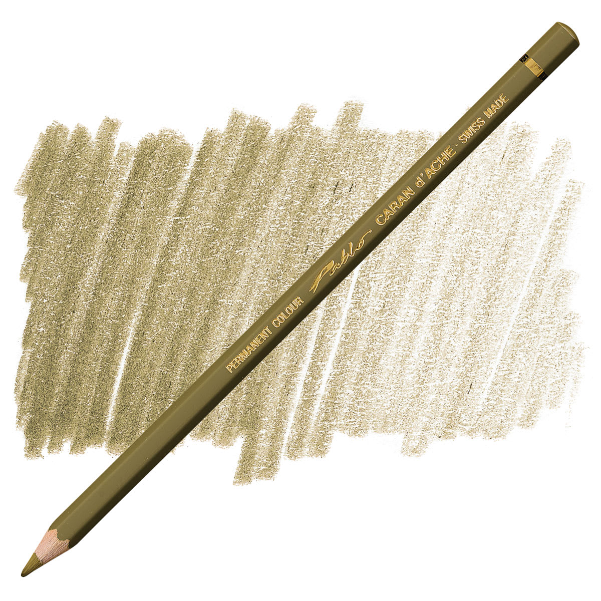 Caran d'Ache Pablo Colored Pencil - Olive Brown pencil and swatch