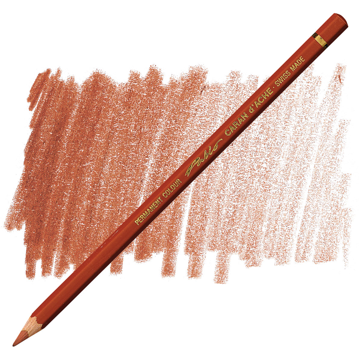 Caran d'Ache Pablo Colored Pencil - Russet pencil and swatch