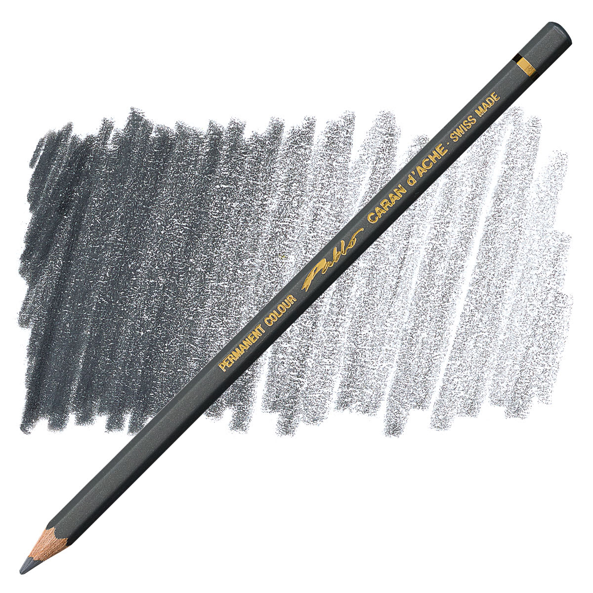 Caran d'Ache Pablo Colored Pencil - Slate Gray pencil and swatch