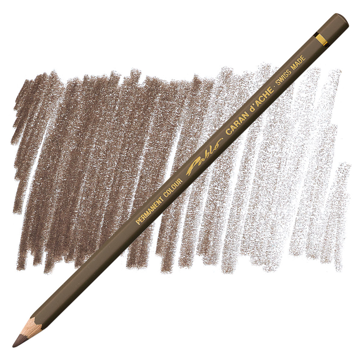 Caran d'Ache Pablo Colored Pencil - Vandycke Brown pencil and swatch