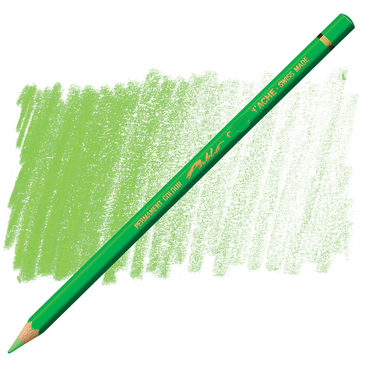 Caran d'Ache Pablo Colored Pencil - Yellow Green pencil and swatch
