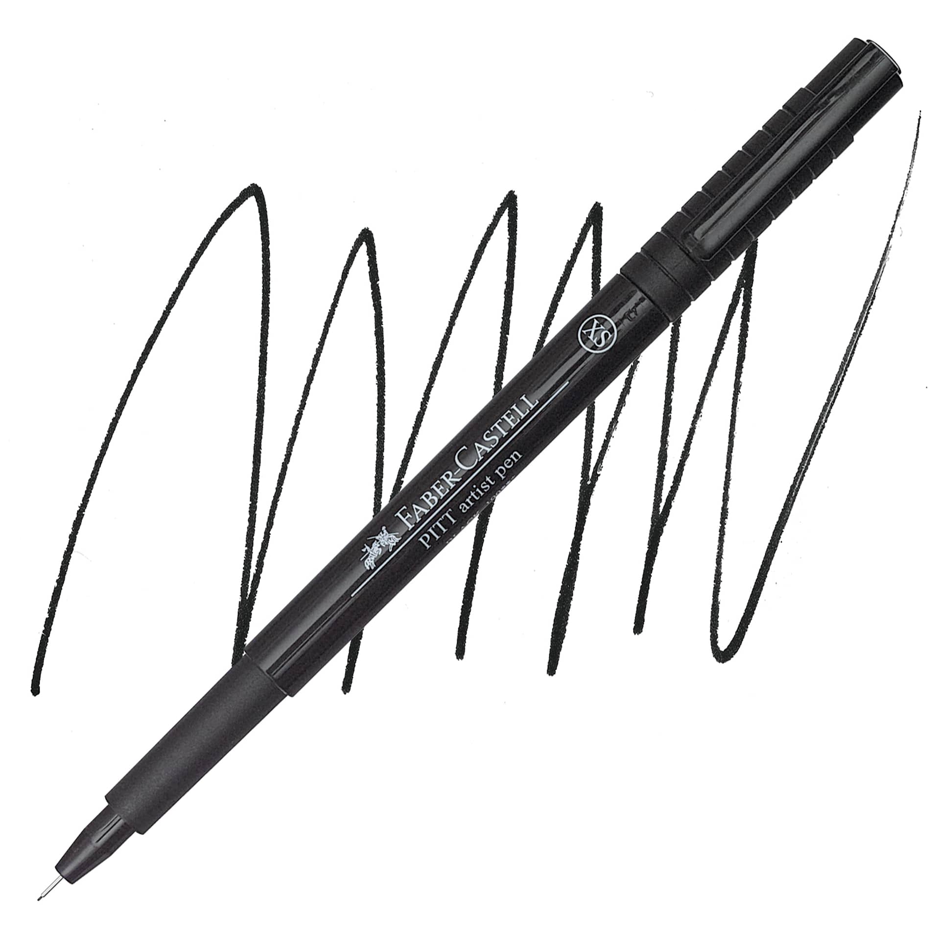 Faber-Castell Pitt Artist Pen - Black, Extra Fine Nib pen and swatch