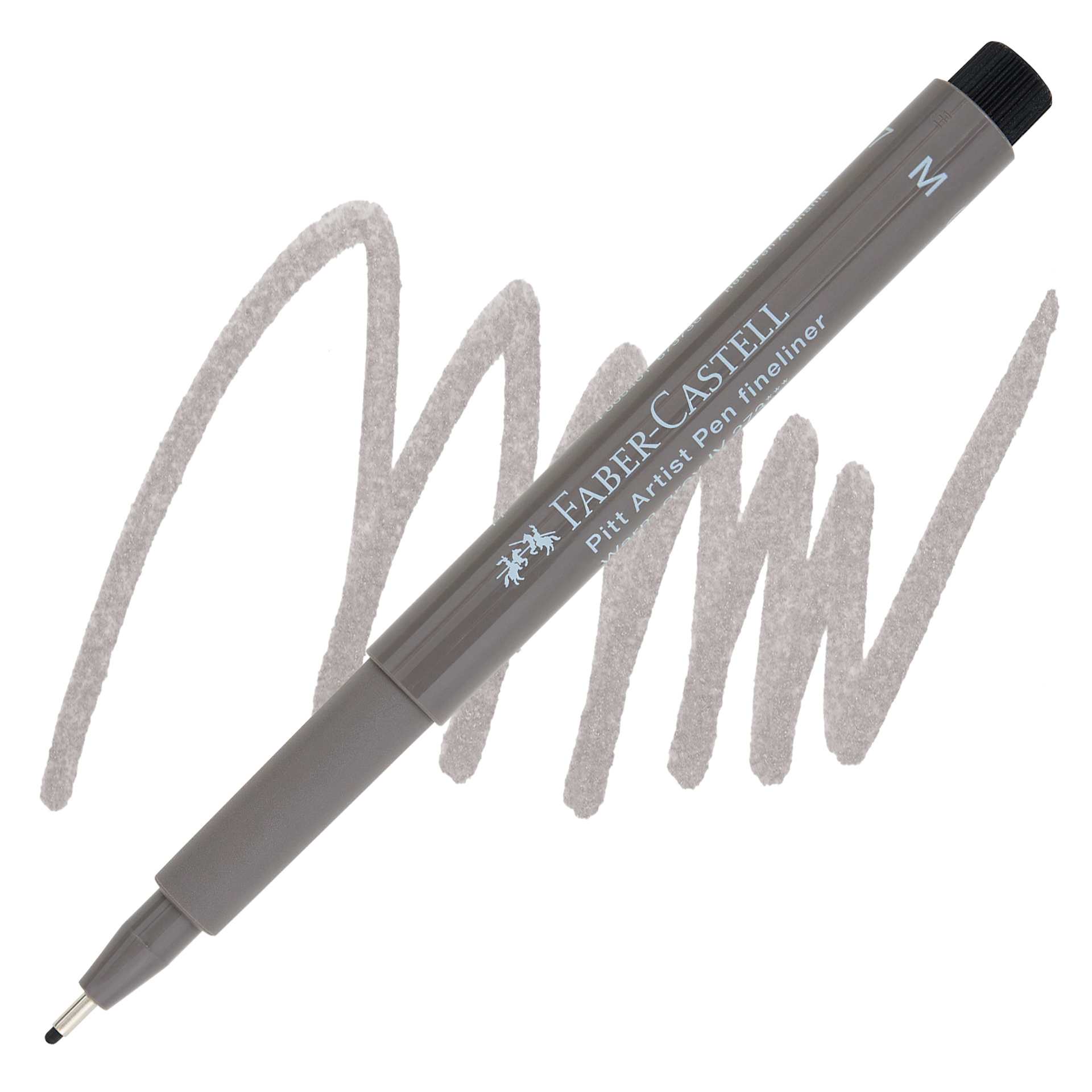 Faber-Castell Pitt Artist Pen - Warm Gray IV, Medium Nib pen and swatch