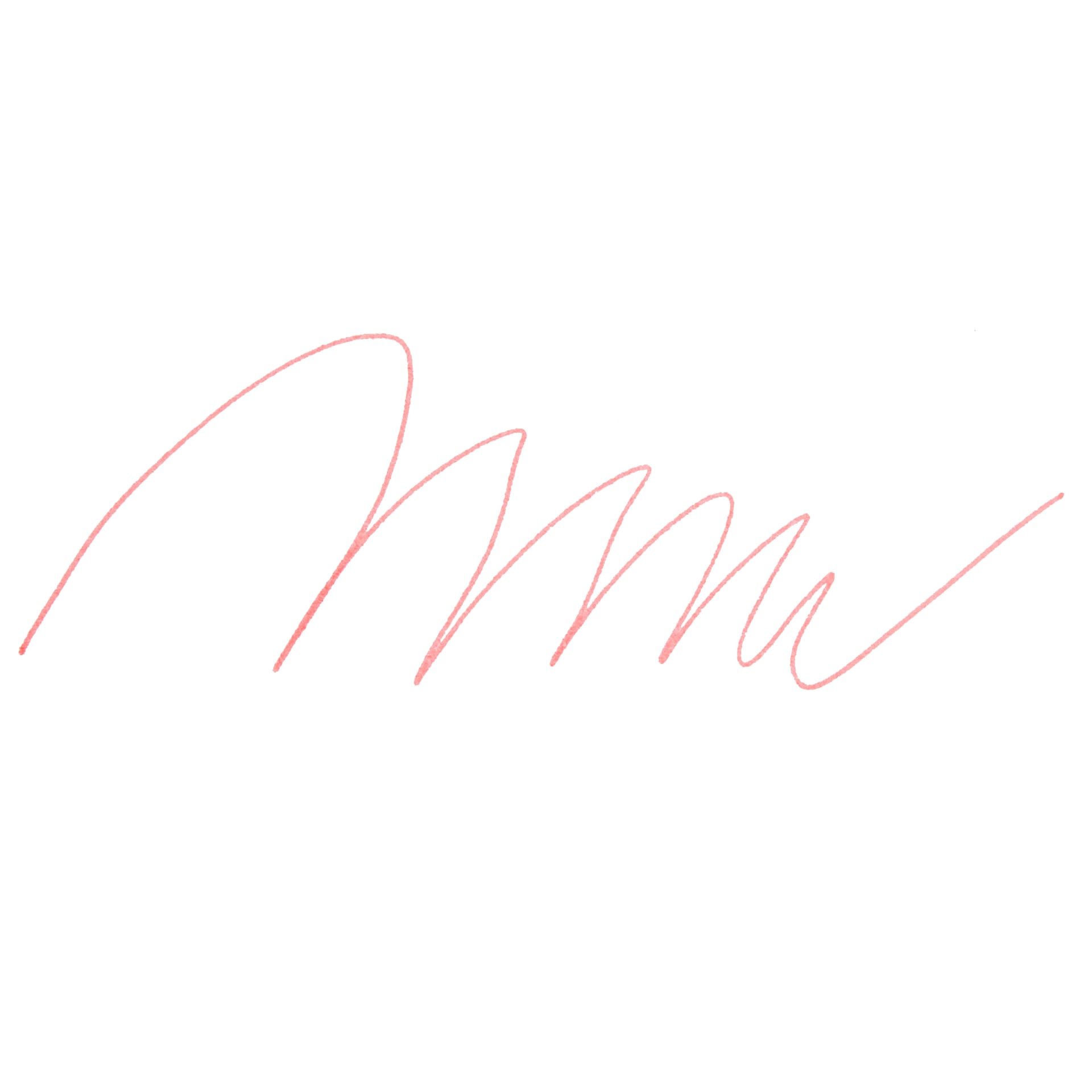 Marvy Uchida LePen Fine Line Marker - Coral Pink, swatch only