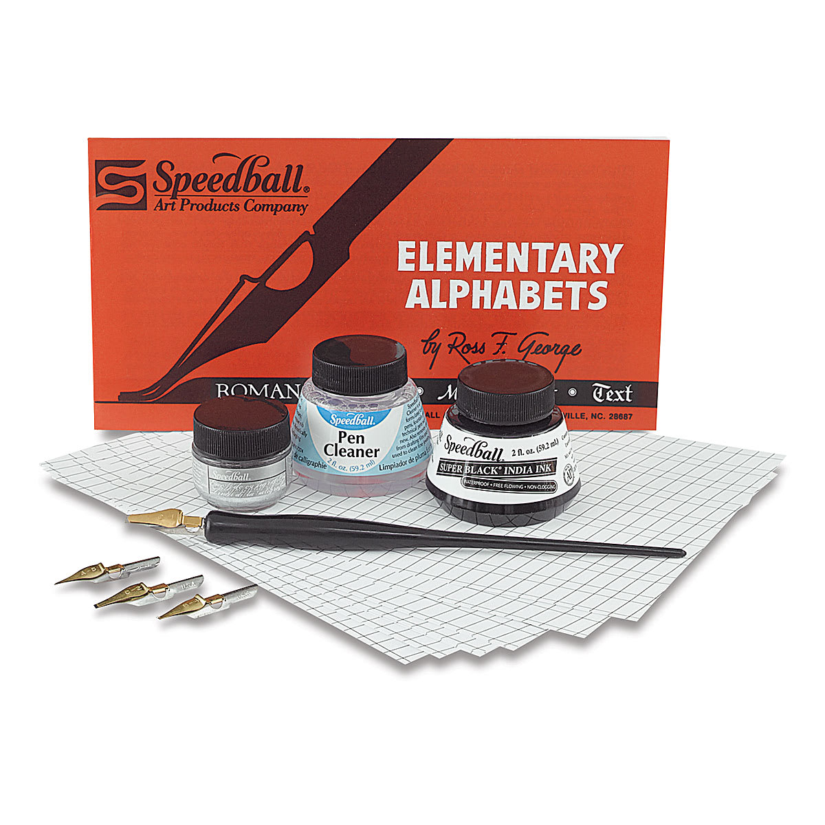 Super Value Calligraphy and Lettering Kit - Components of Kit shown