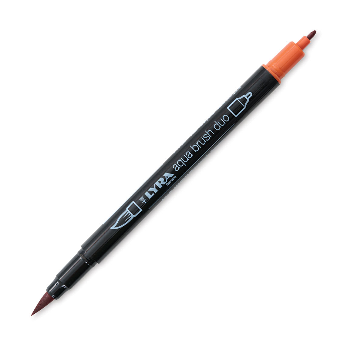Lyra Aqua Brush Duo Marker - Vermilion 017 (with caps off)