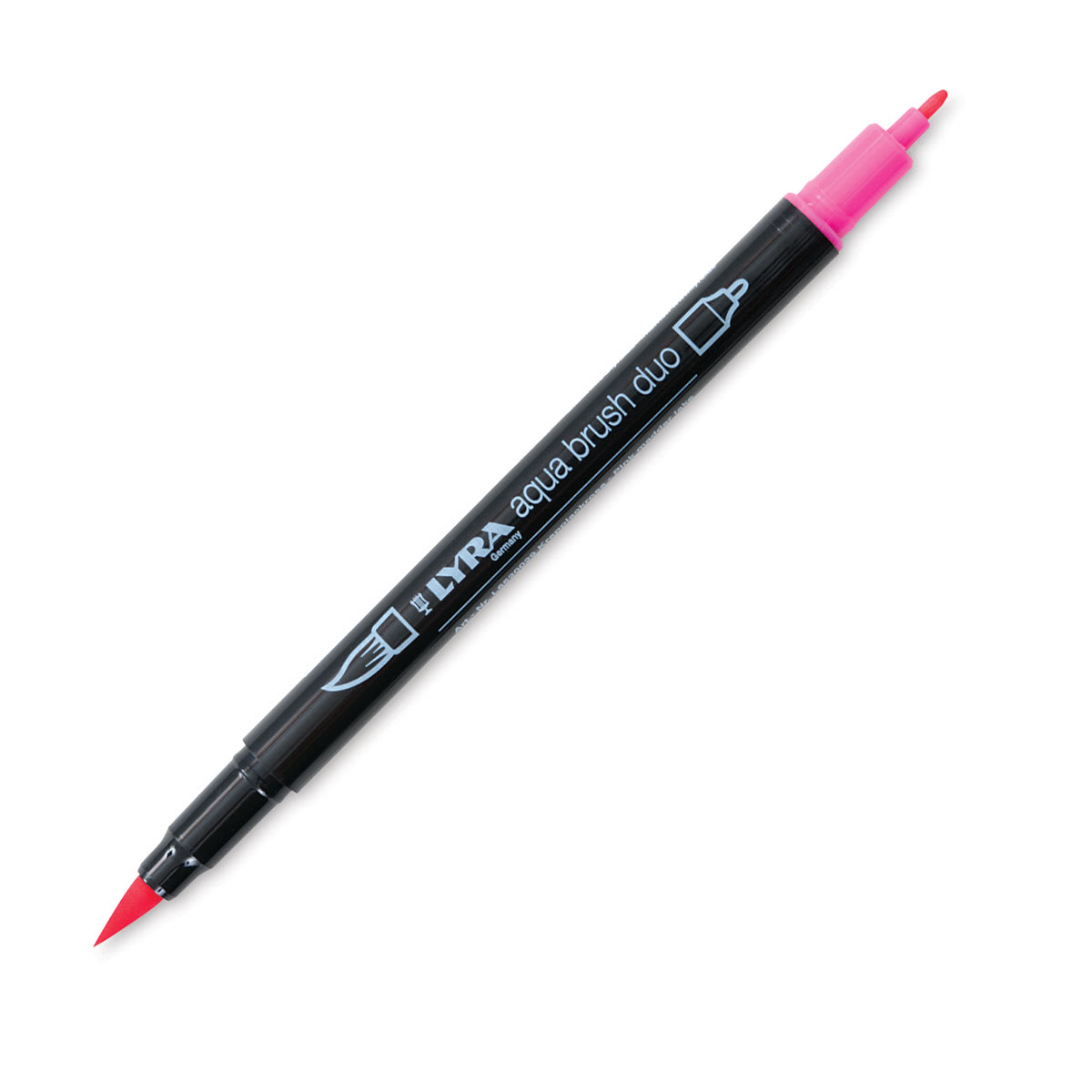 Lyra Aqua Brush Duo Marker - Pink Madder Lake 029 (with caps off)
