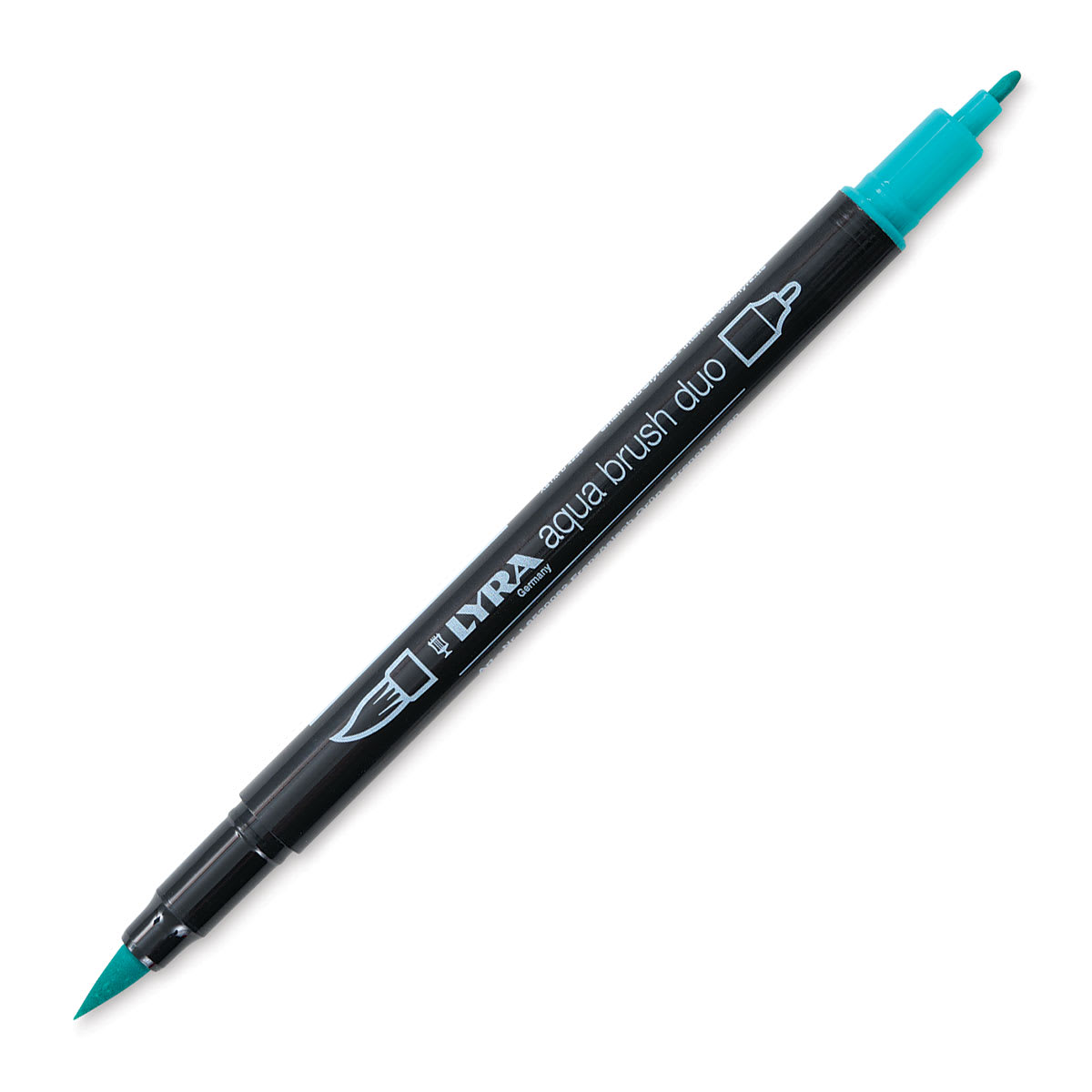 Lyra Aqua Brush Duo Marker - French Green 062 (with caps off)