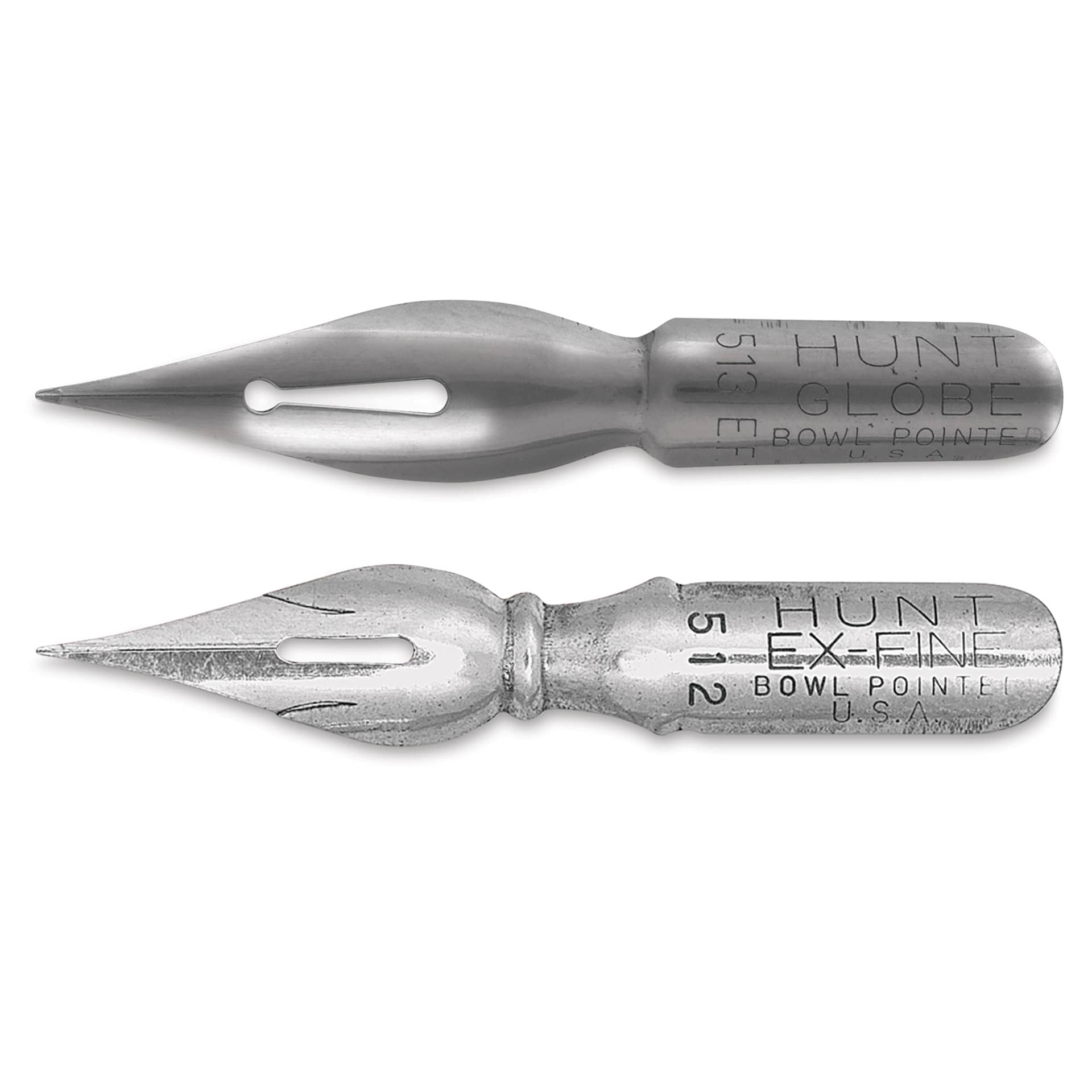 Speedball Hunt Bowl Pointed Dip Pen Nibs, #512 and #513EF