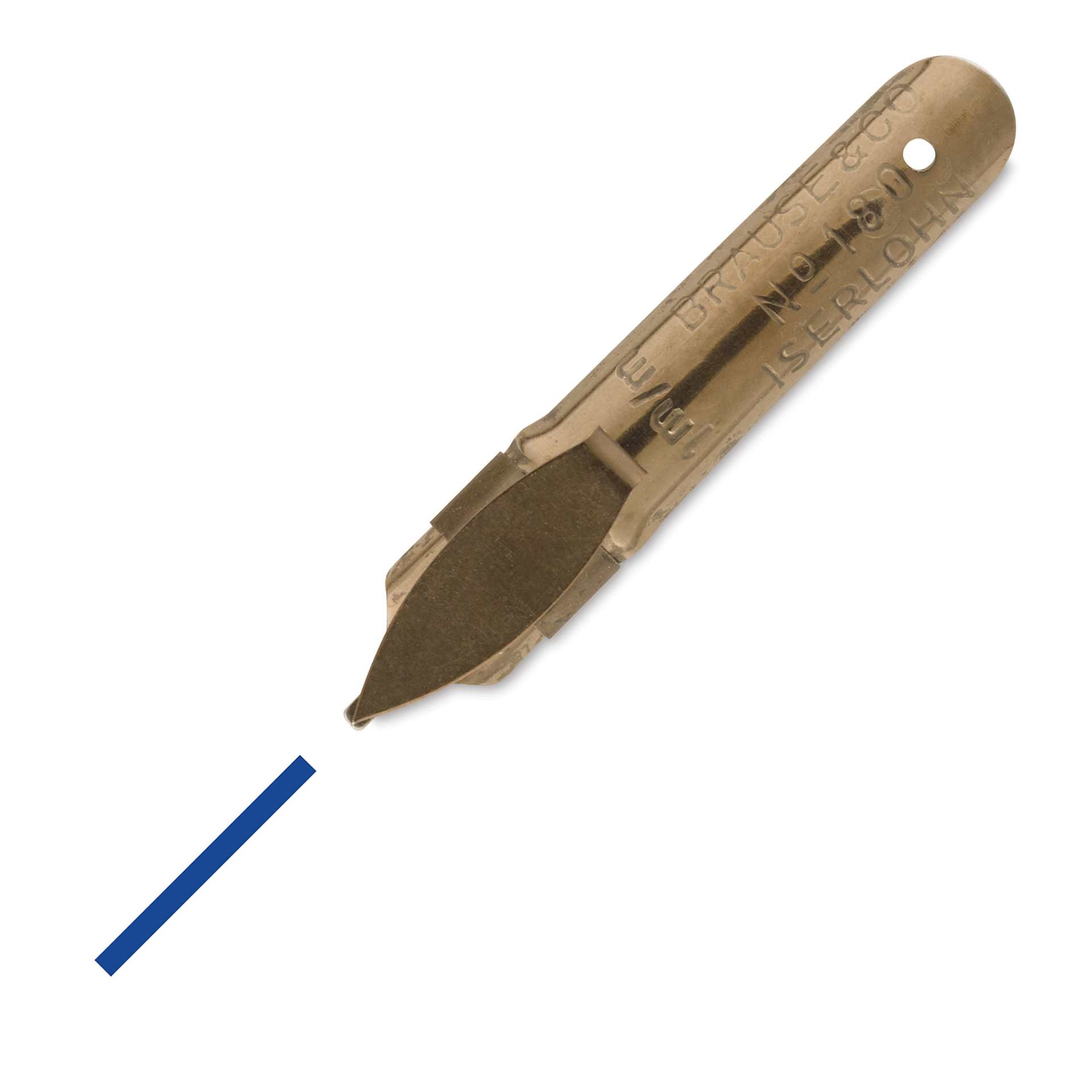Brause No. 180 Bandzug Calligraphy Nib - 1 mm Tip, showing the line stroke