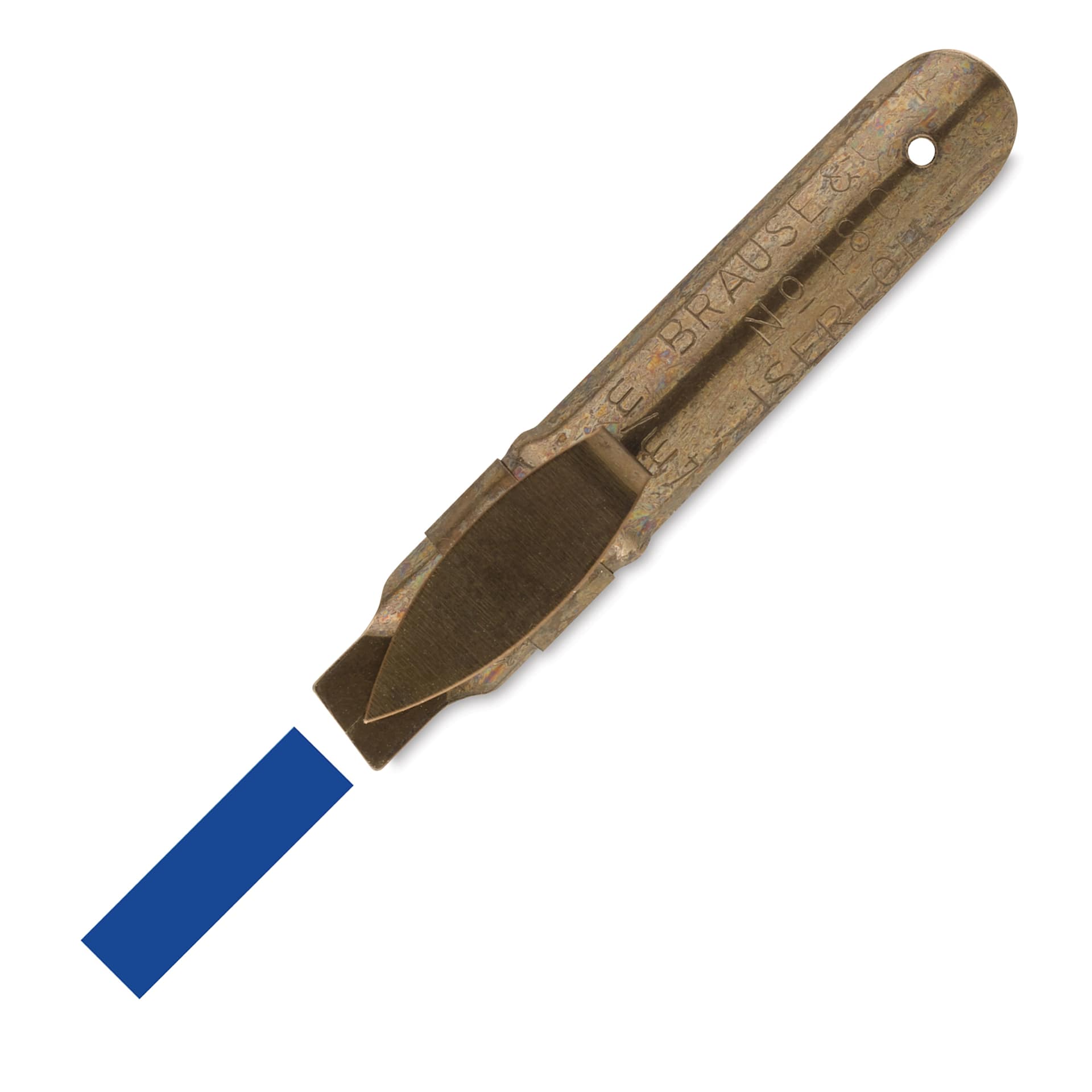 Brause No. 180 Bandzug Calligraphy Nib - 4 mm Tip, showing the line stroke
