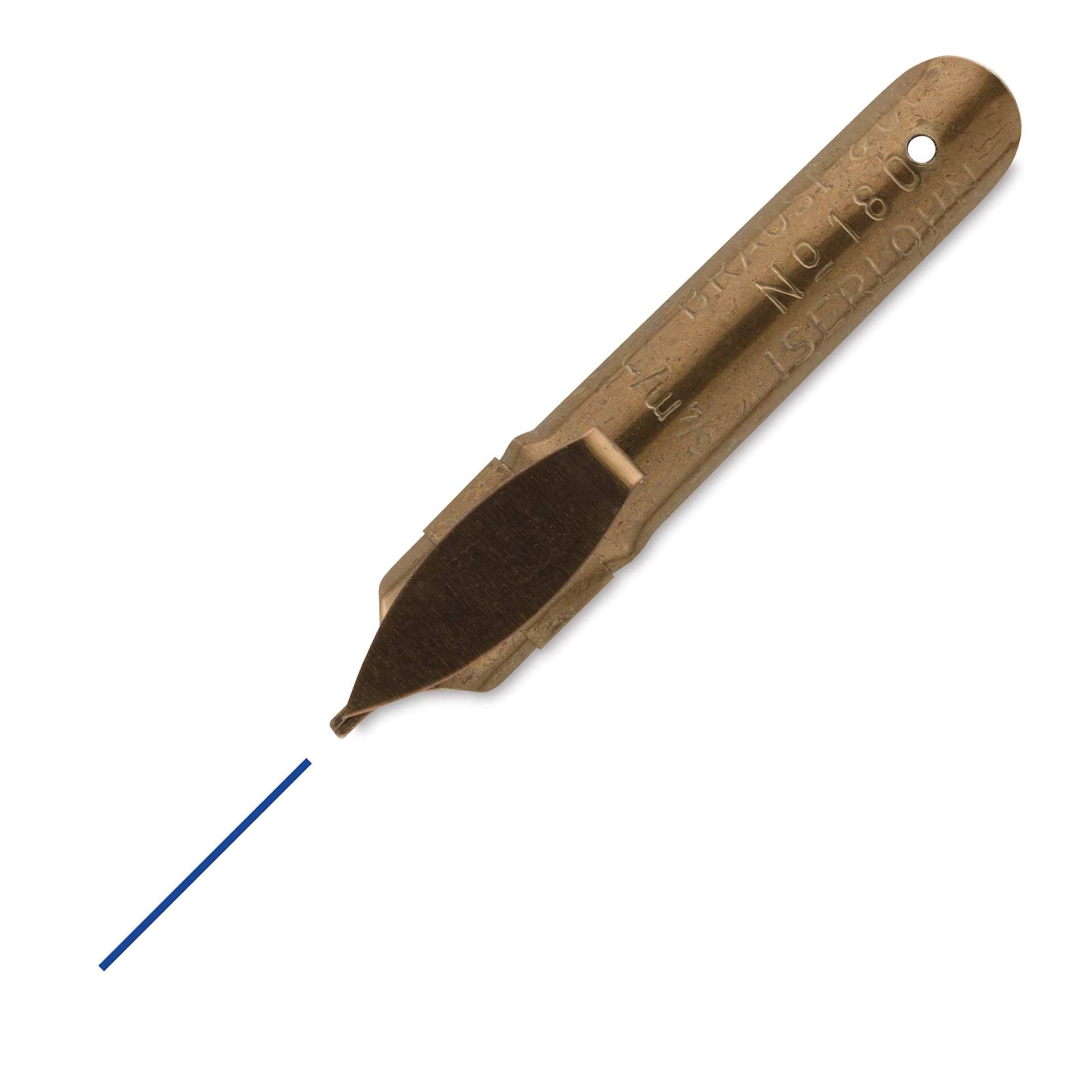 Brause No. 180 Bandzug Calligraphy Nib - 0.5 mm Tip, shwoing the line stroke