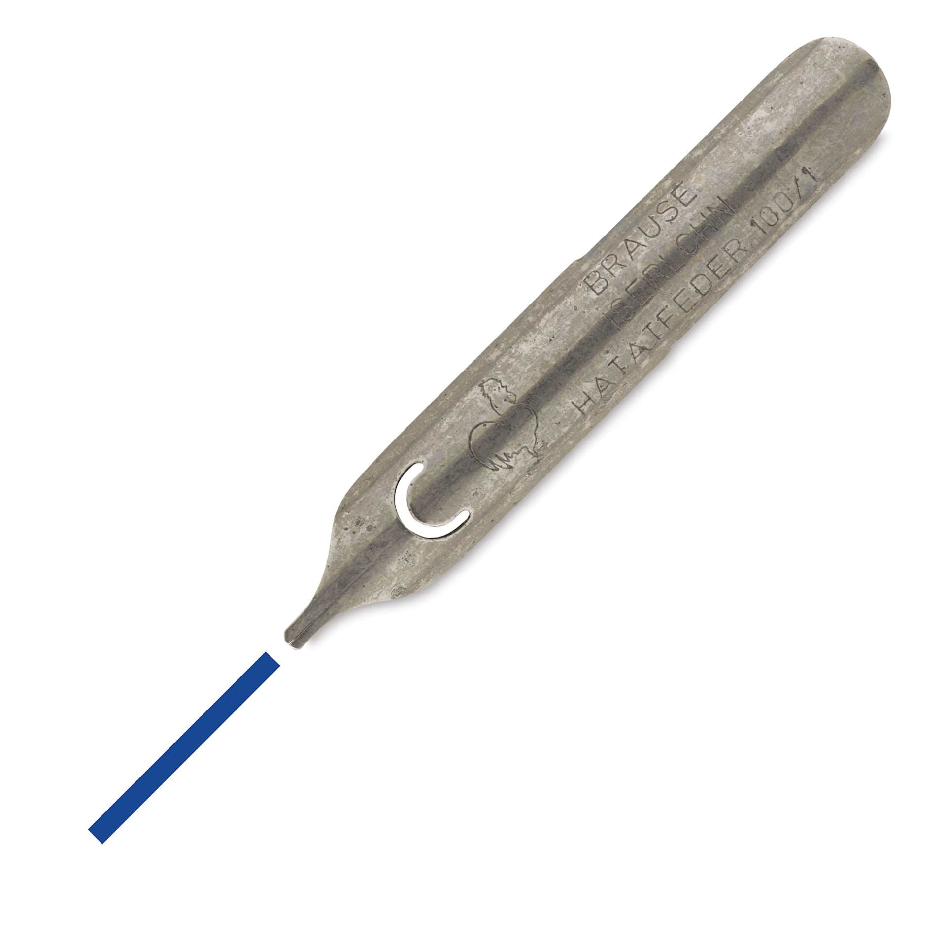 Brause Hatat Calligraphy Nib - 1 mm Tip, showing the line stroke