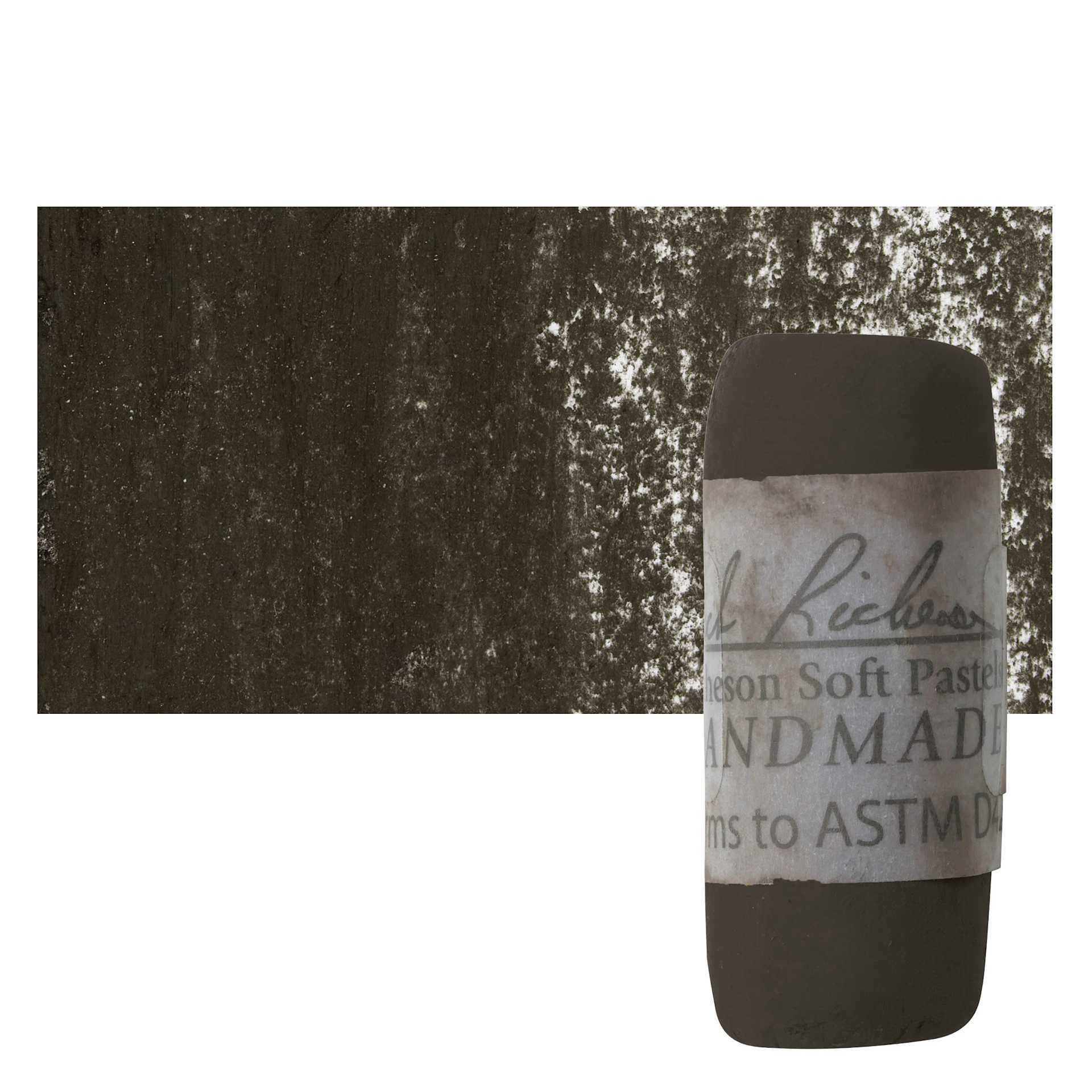 Richeson Soft Handrolled Pastel - Grey GY11, pastel and swatch