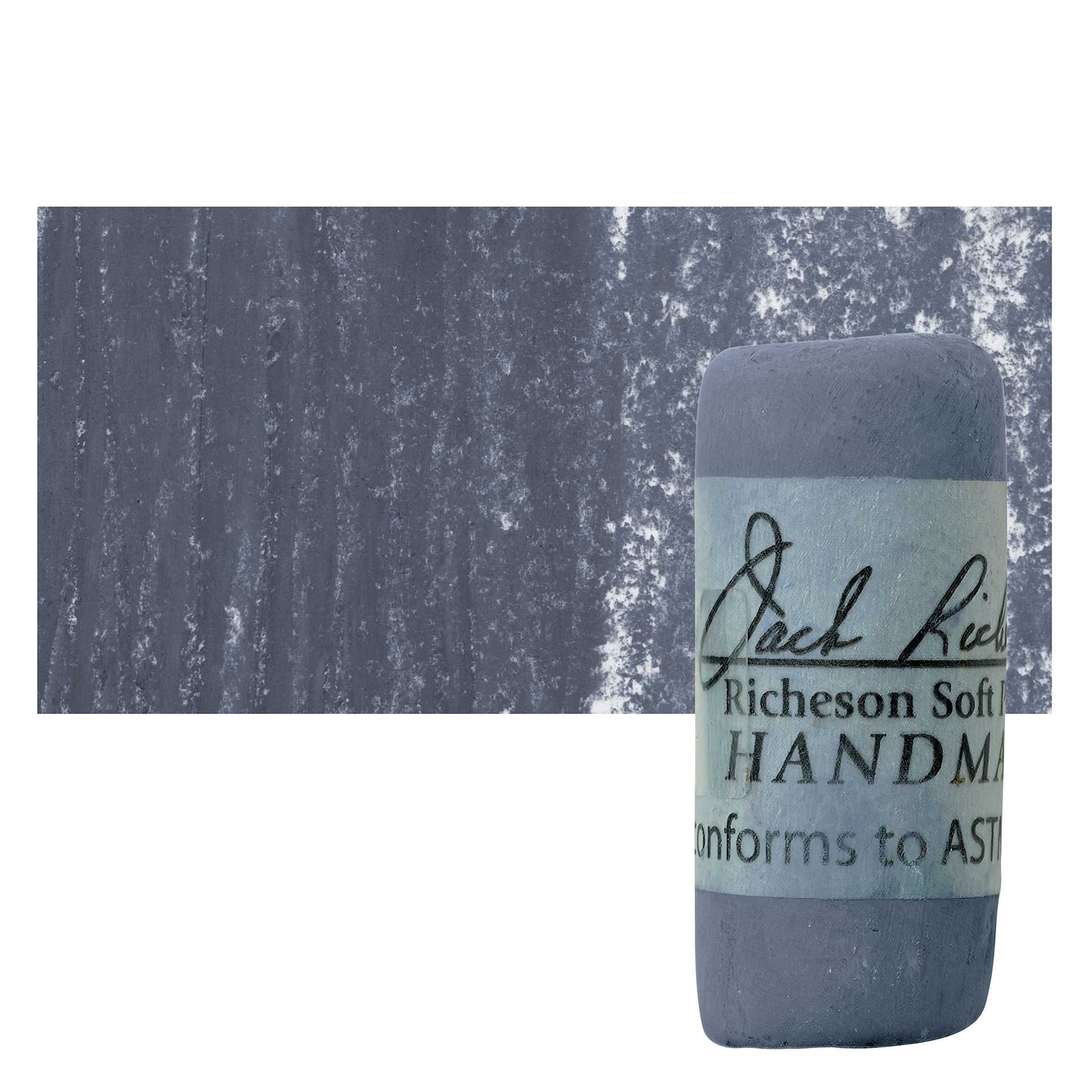 Richeson Soft Handrolled Pastel - Grey GY44, pastel and swatch