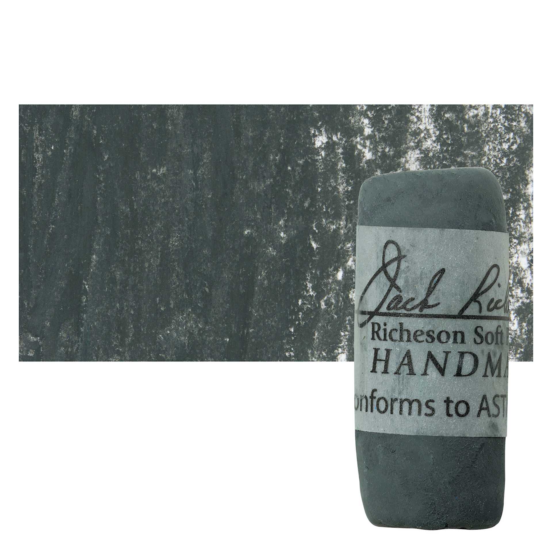 Richeson Soft Handrolled Pastel - Grey GY47, pastel and swatch