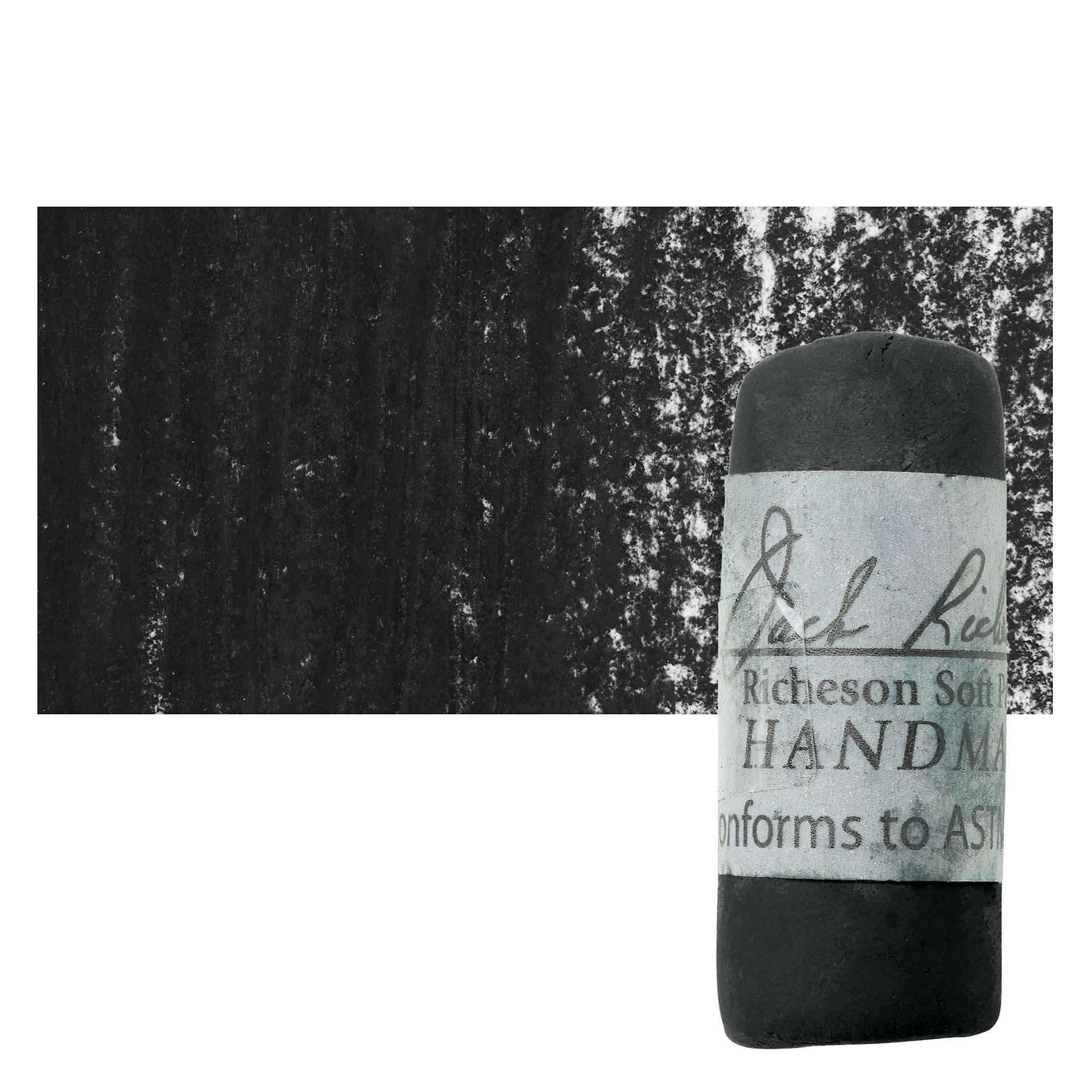 Richeson Soft Handrolled Pastel - Grey GY50, pastel and swatch