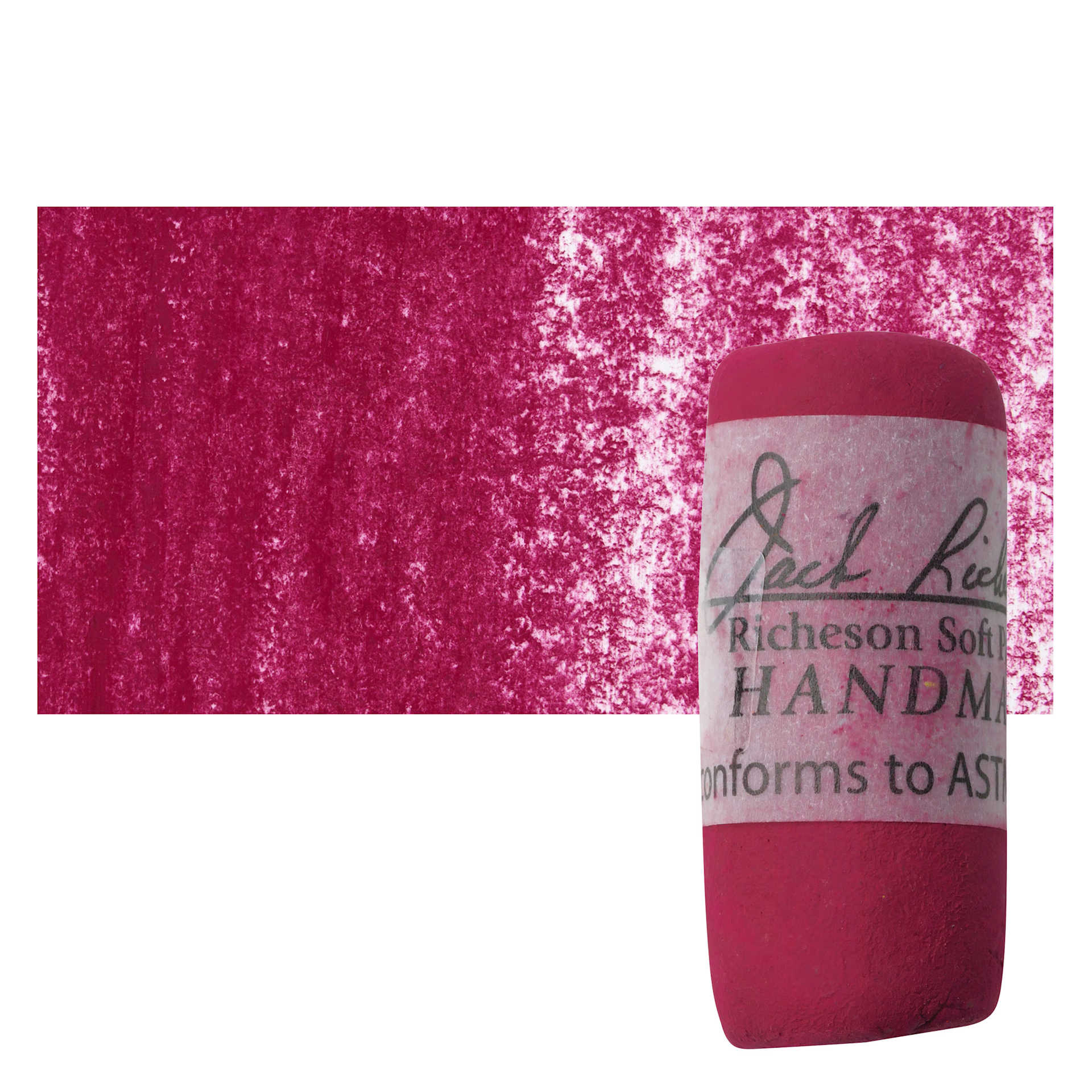 Richeson Soft Handrolled Pastel - Red R24, pastel and swatch