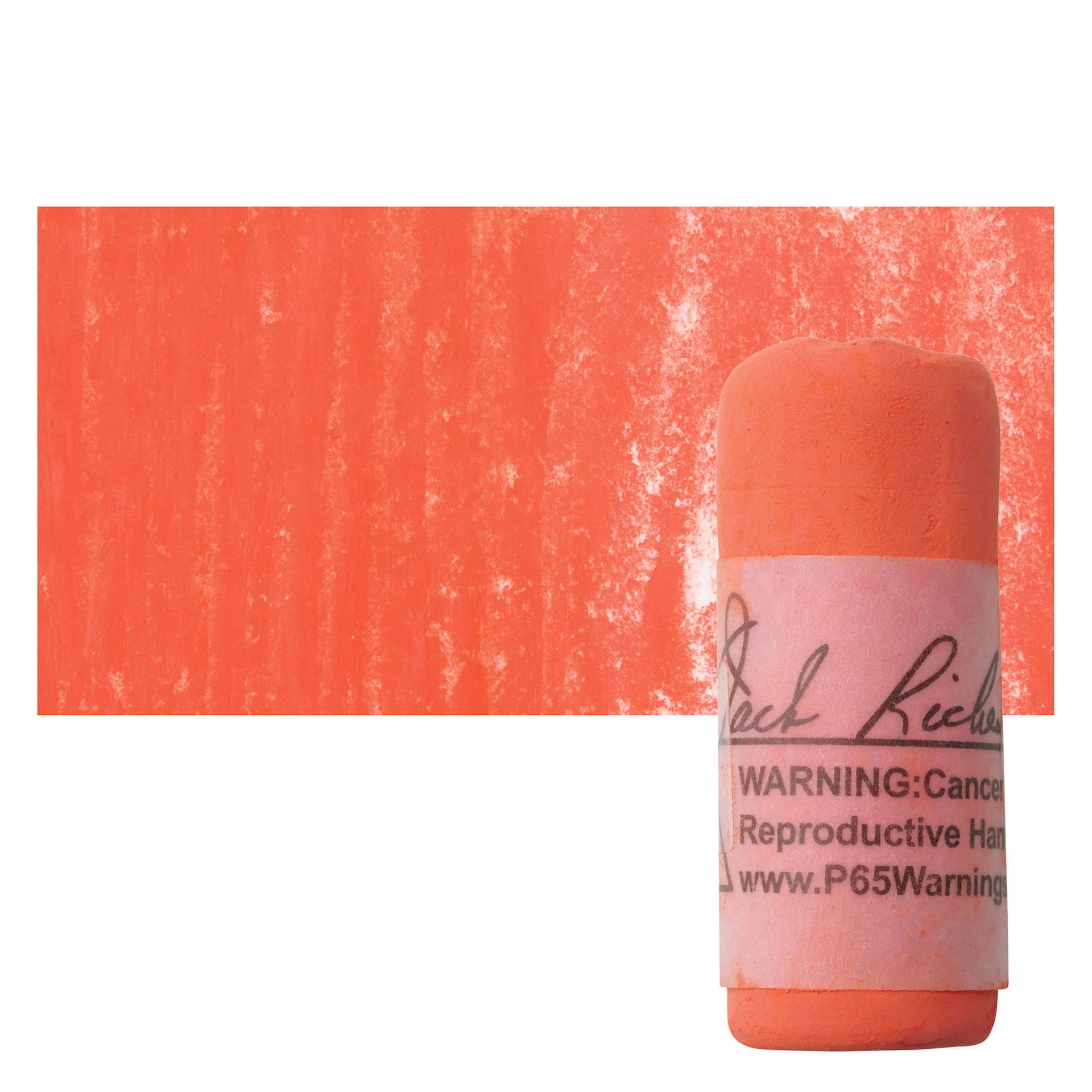 Richeson Soft Handrolled Pastel - Red R33, pastel and swatch
